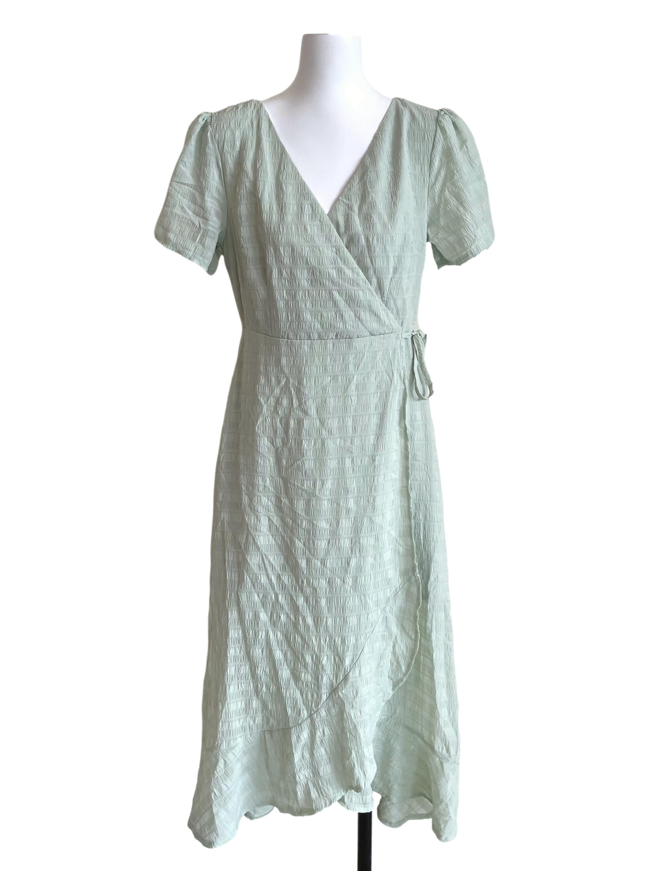 Pistachio Wendy Wrap Dress