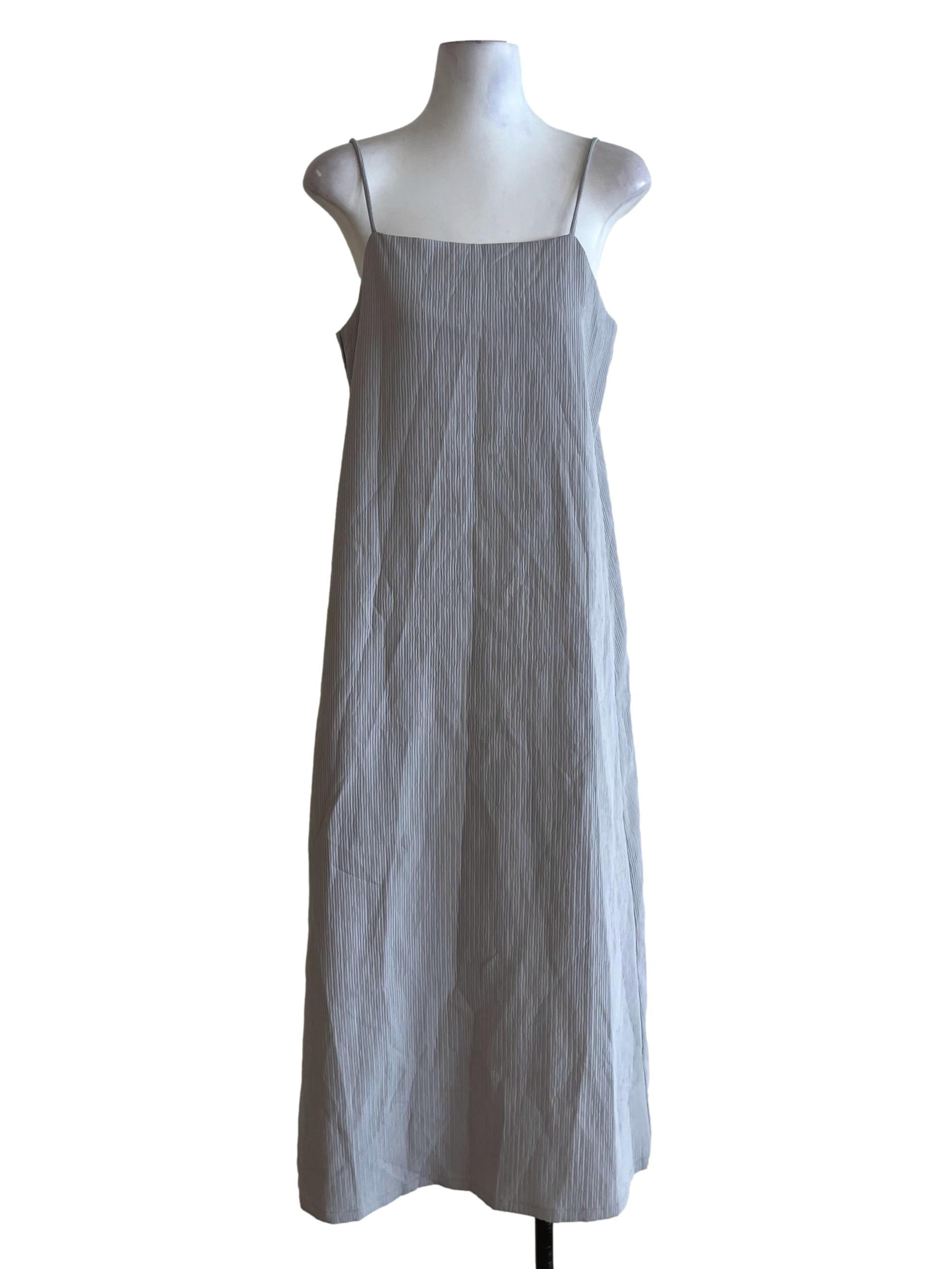 Coin Grey Spaghetti Strap Shift Dress