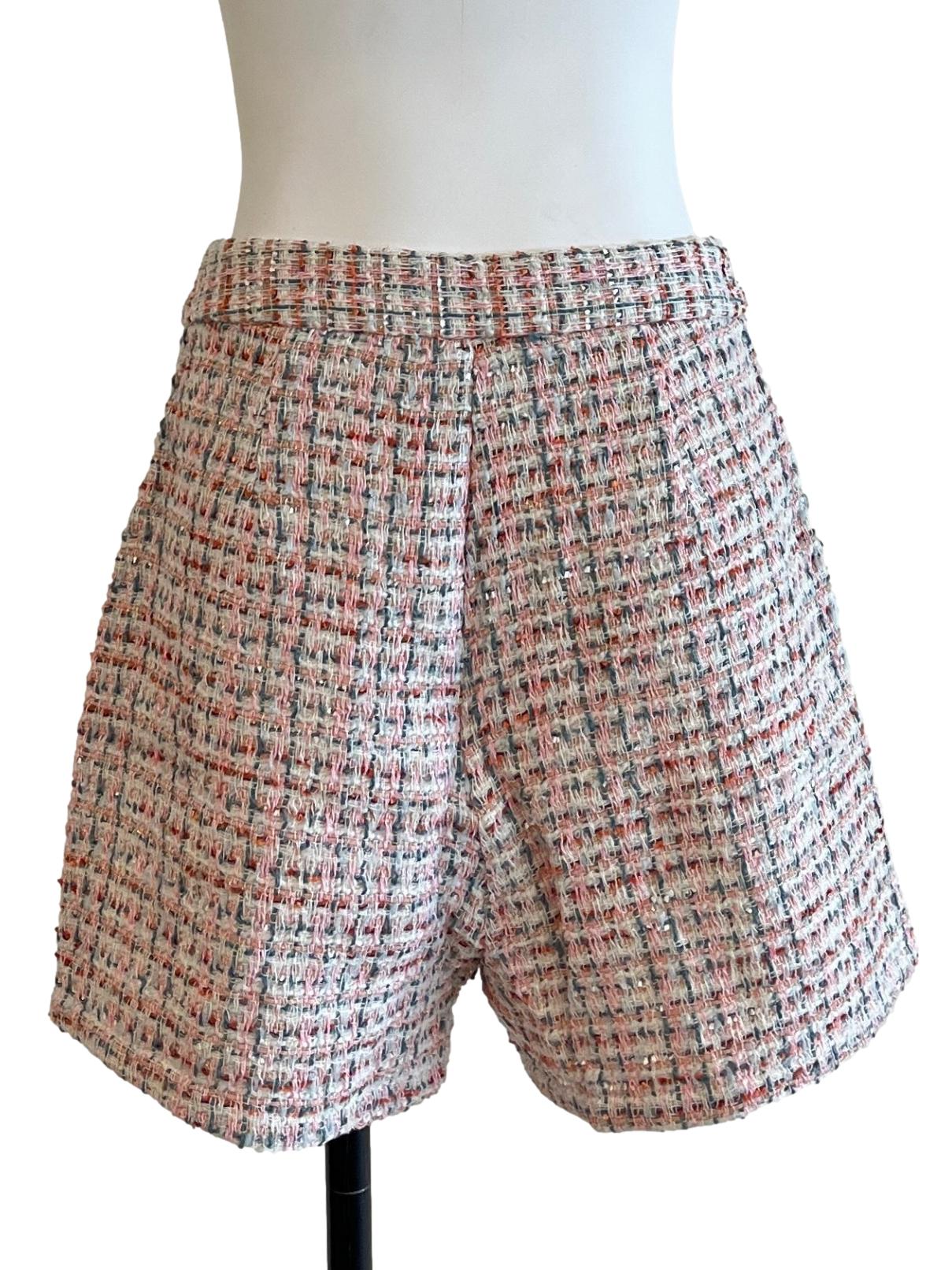 Rose Pink Tweed Shorts