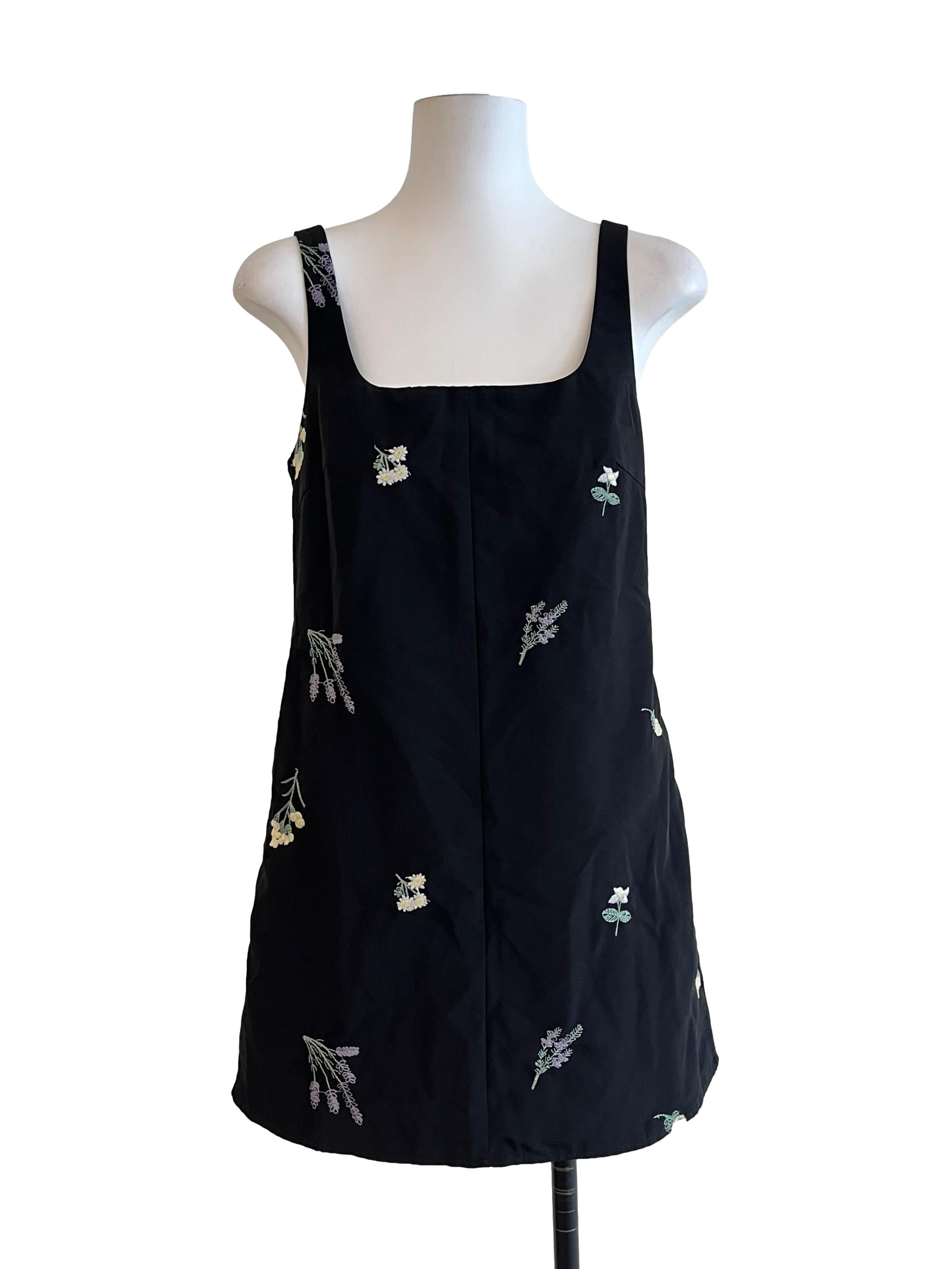 Jade Black Flower Print Romper