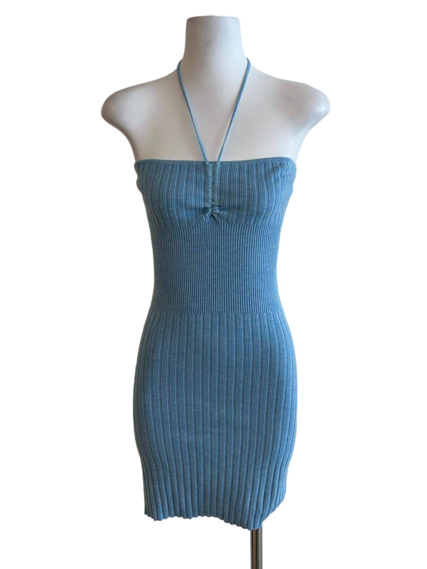 Light Blue Halter Min Dress