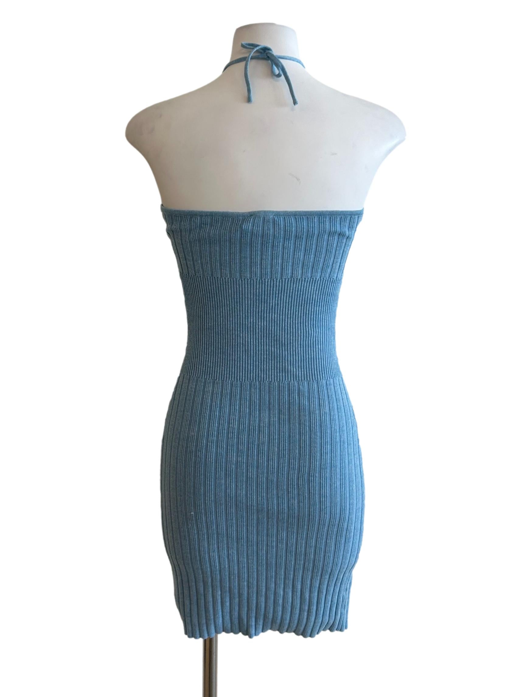 Light Blue Halter Min Dress