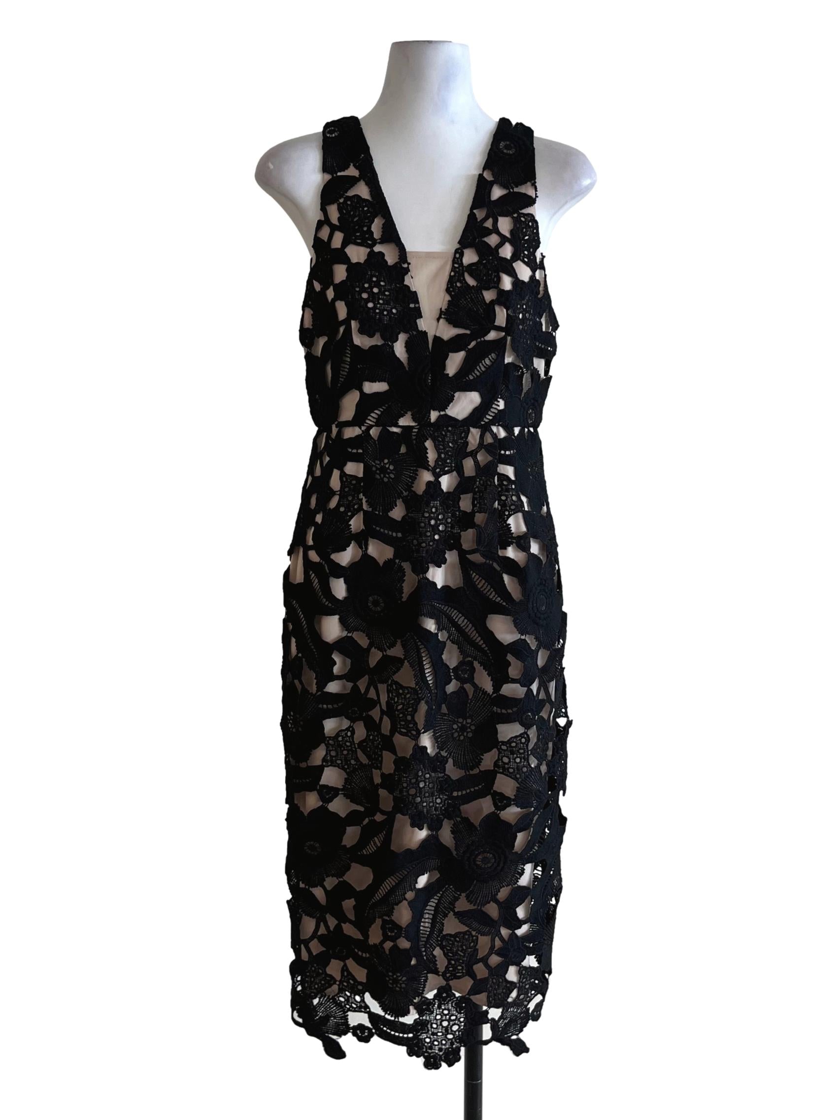 Black Lace A-Line Dress LB