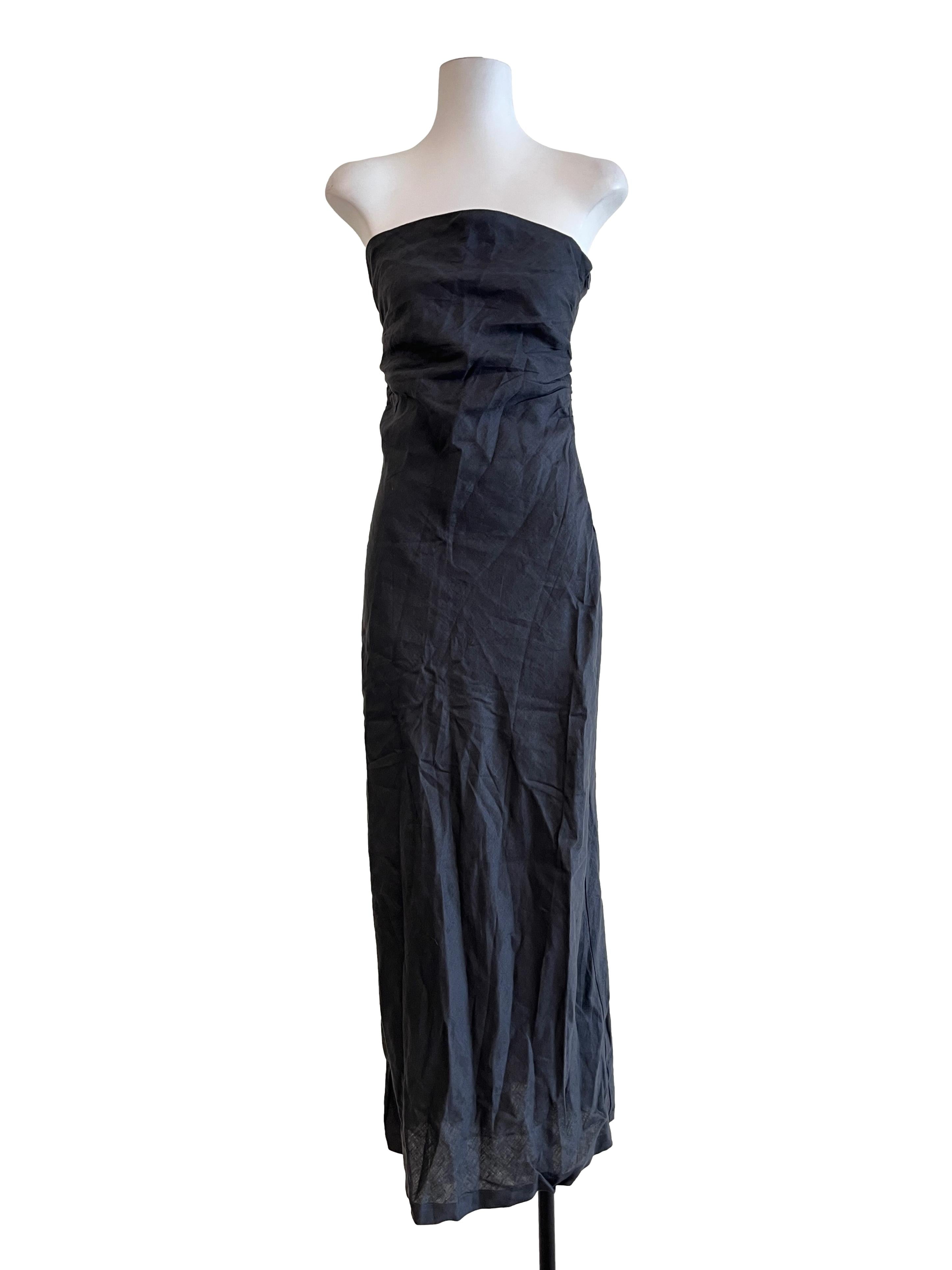 Ash Grey Straight Cut Tube Dress