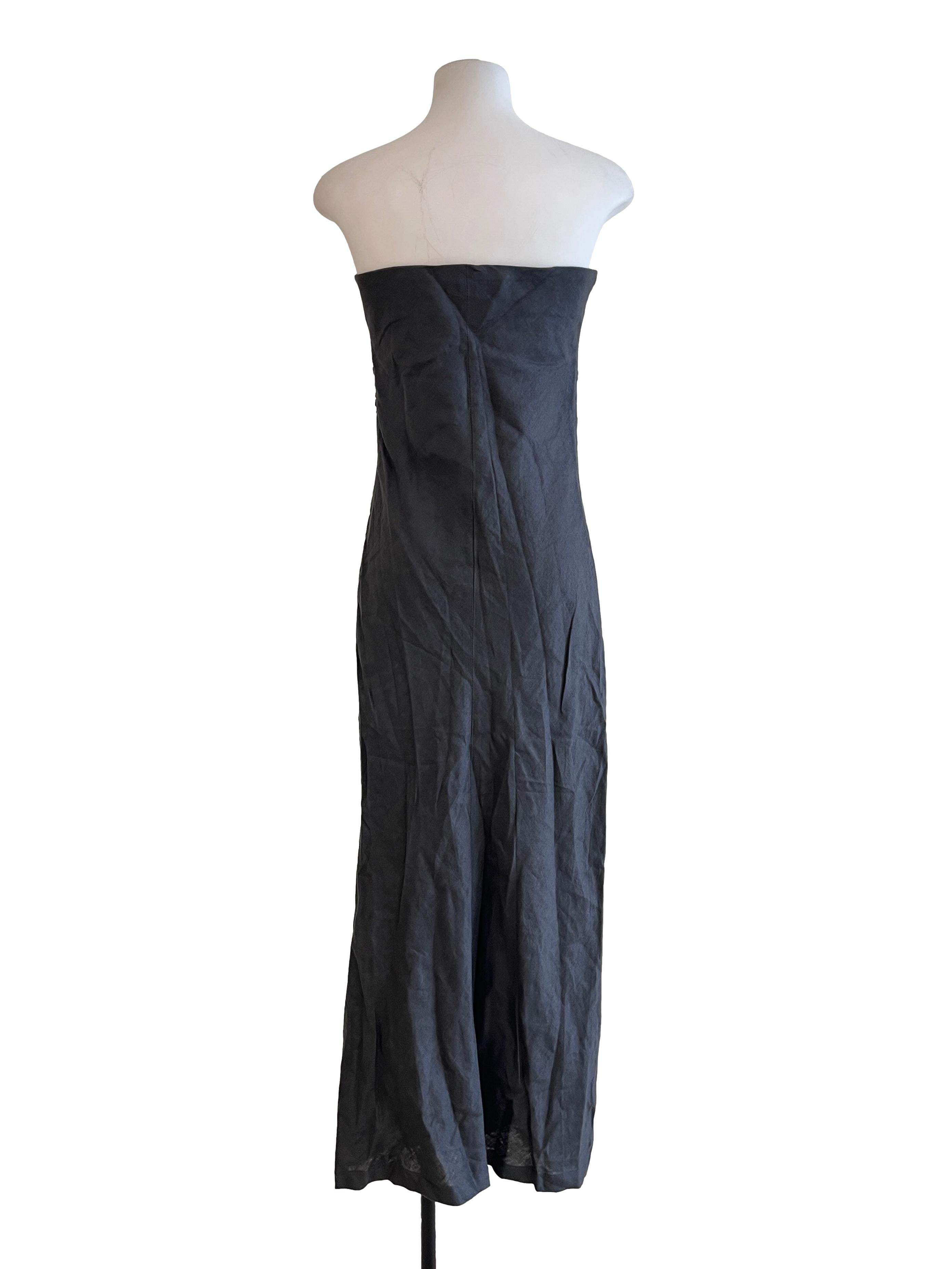 Ash Grey Straight Cut Tube Dress