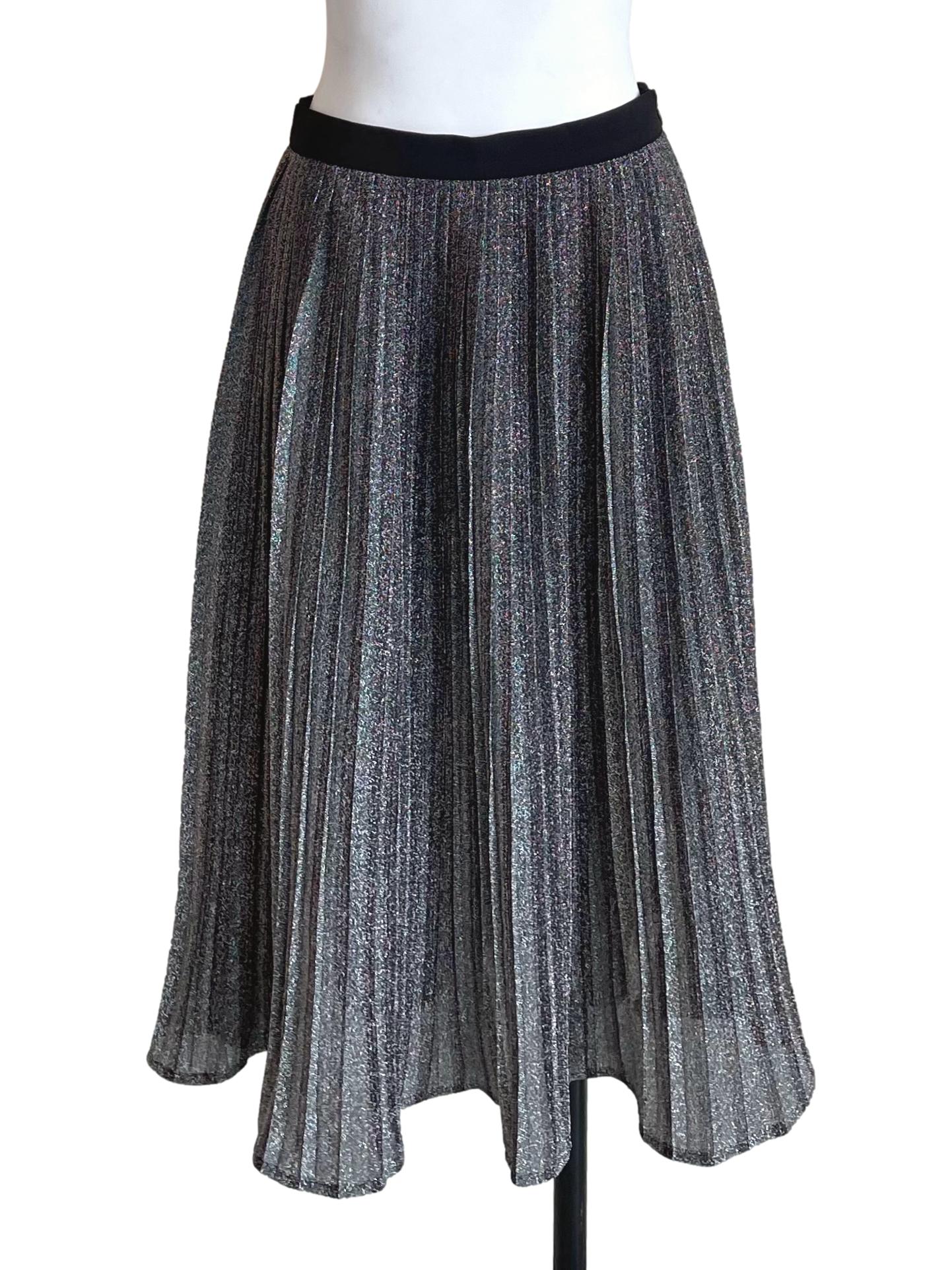 Pebble Shiny Accordion Skirt LB