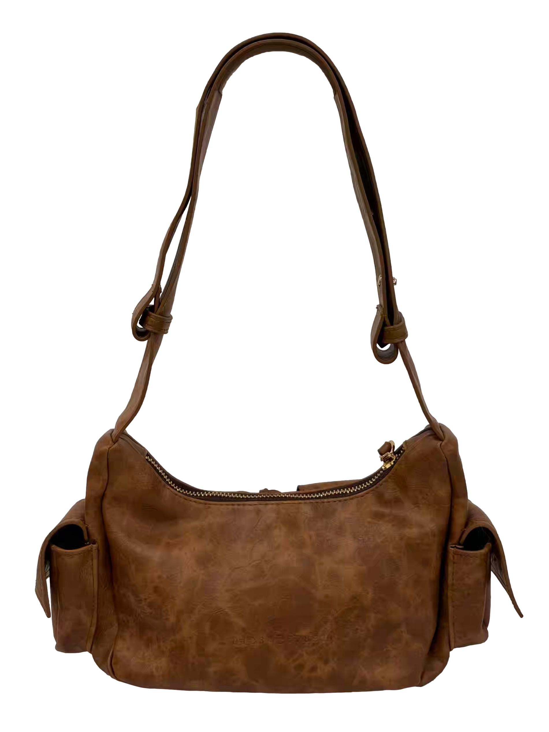 Brown C5-Pocket Shoulder Bag