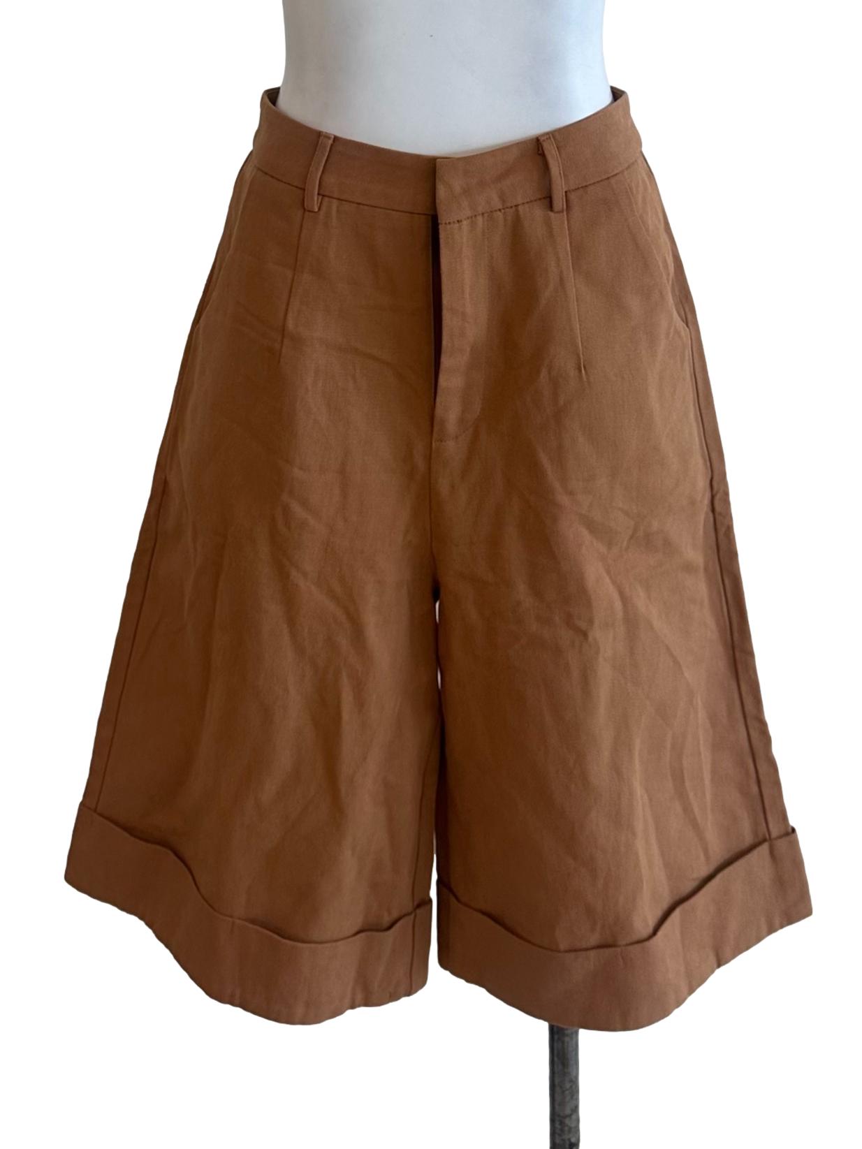 Camel Brown Casual Bermuda Shorts