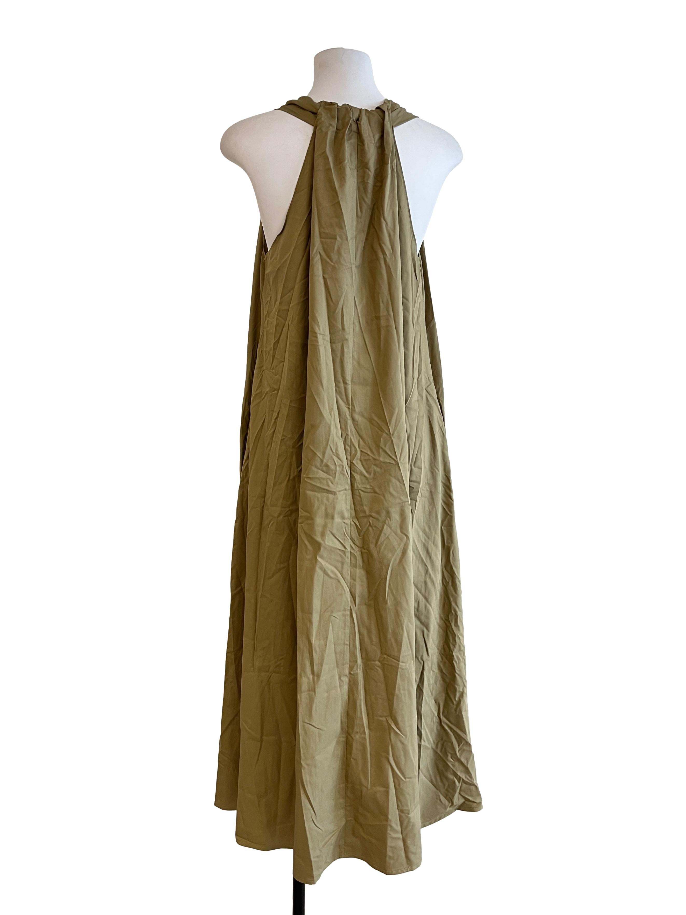 Sage Green V Neck Maxi Dress