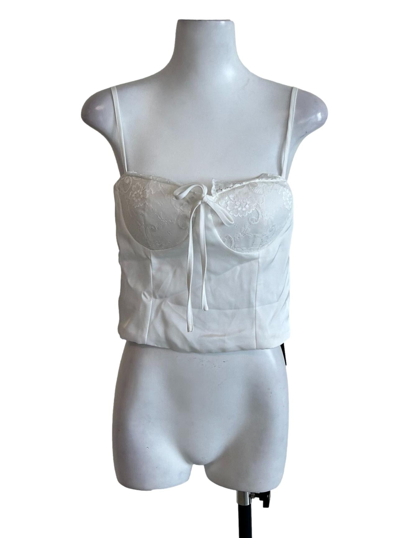 Pearl White Lace Padded Top