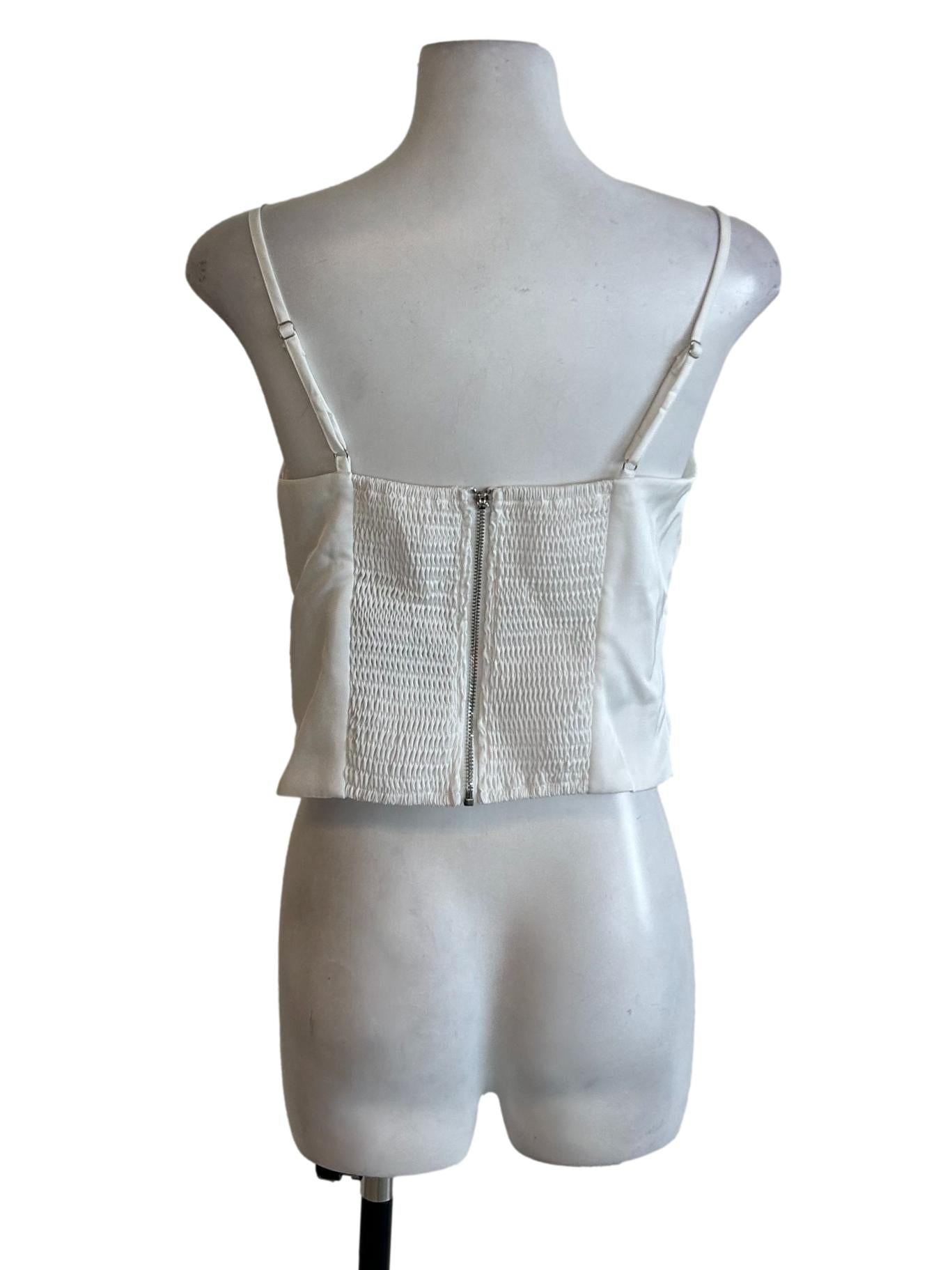 Pearl White Lace Padded Top