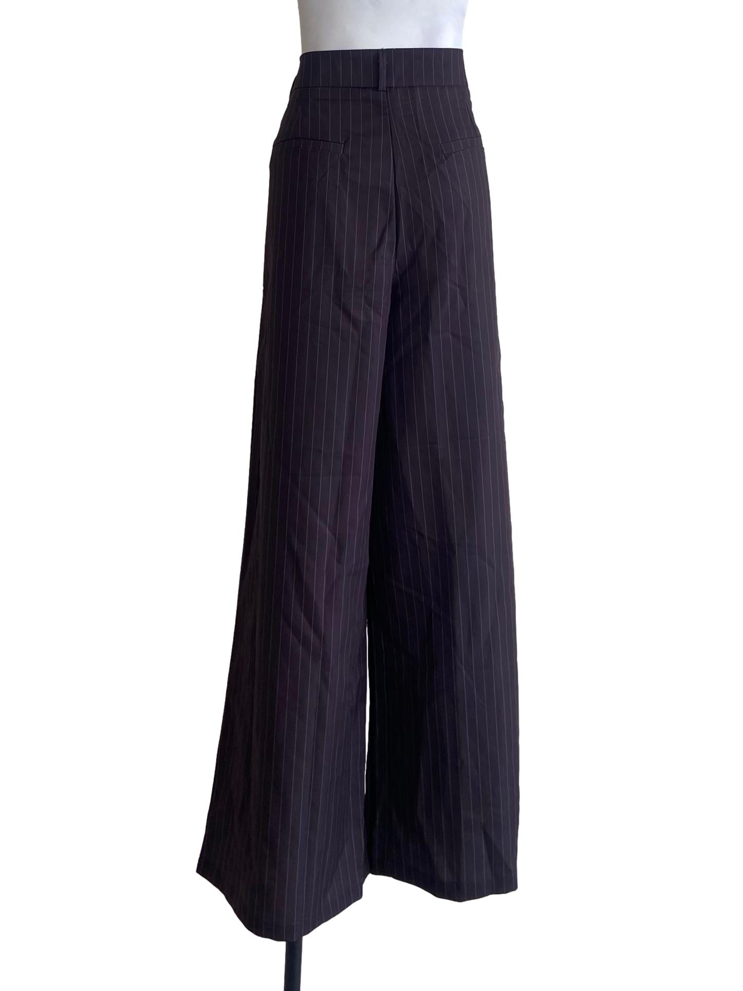 Cinnamon Brown & Purple Stripe Formal Pants