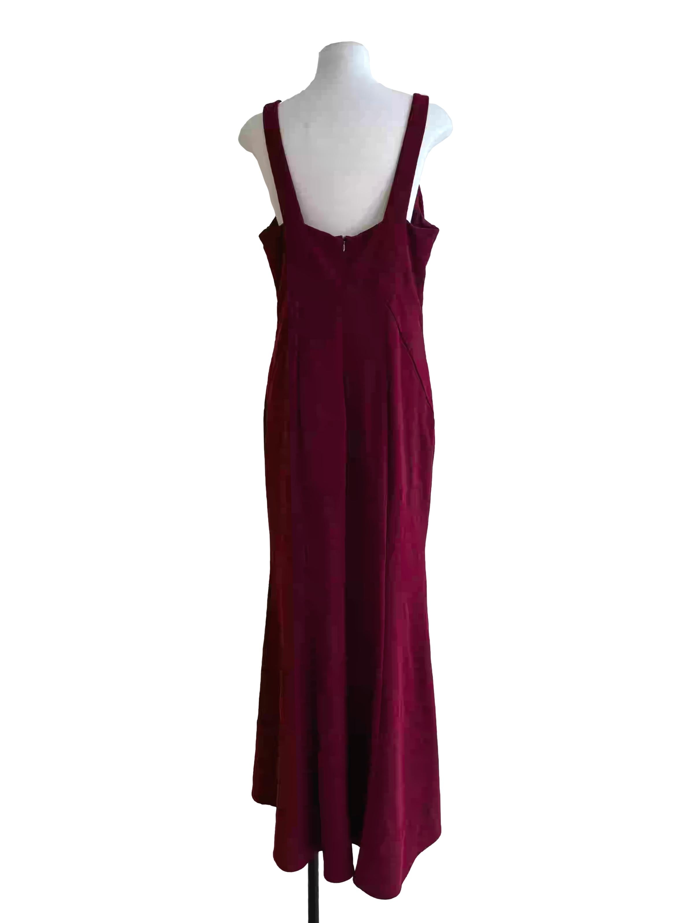 Burgundy Sleeveless Maxi Dress
