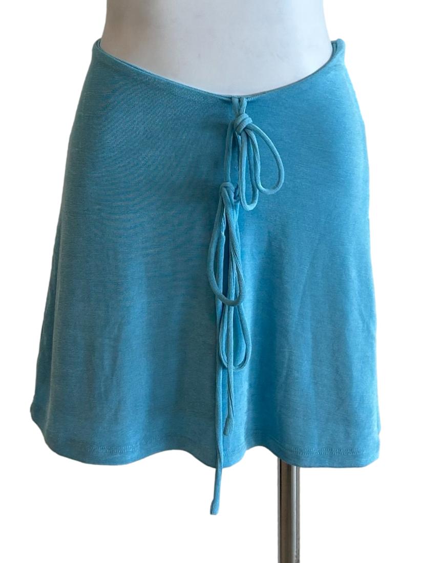 Light Blue A-Line Mini Skirt