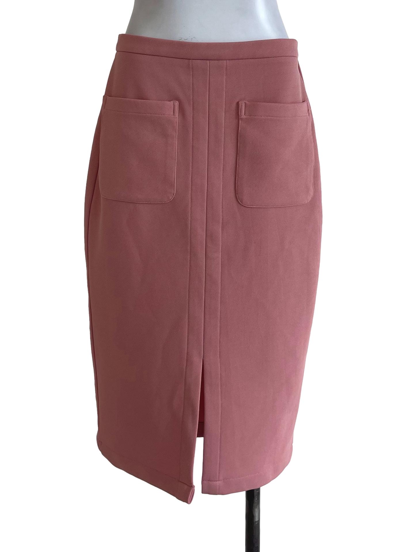 Love Bonito Pink Pockets Pencil Skirt | REFASH