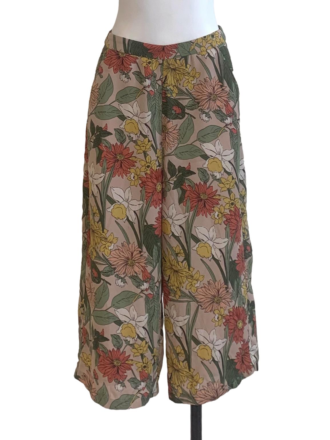 Beige Floral Pants TCL