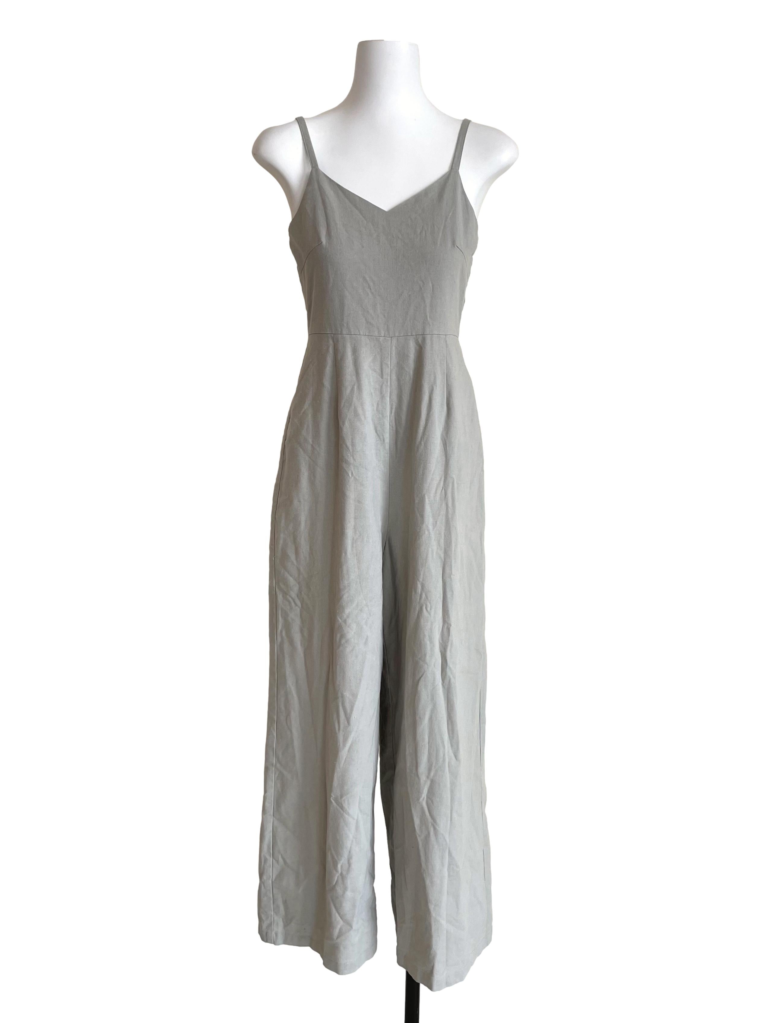 Grey High Waist Cami Jumpsuit TCL