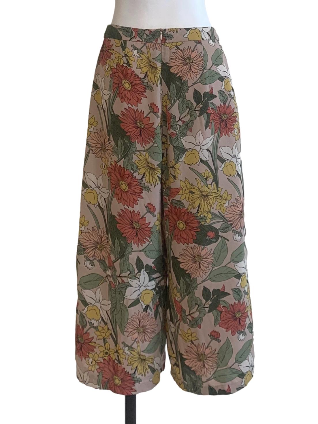 Beige Floral Pants TCL