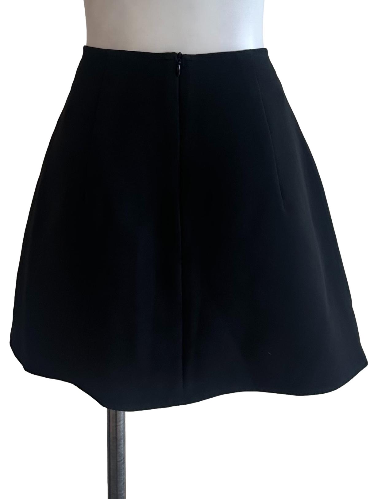 Raven Black Ruched Asymmetric Skorts
