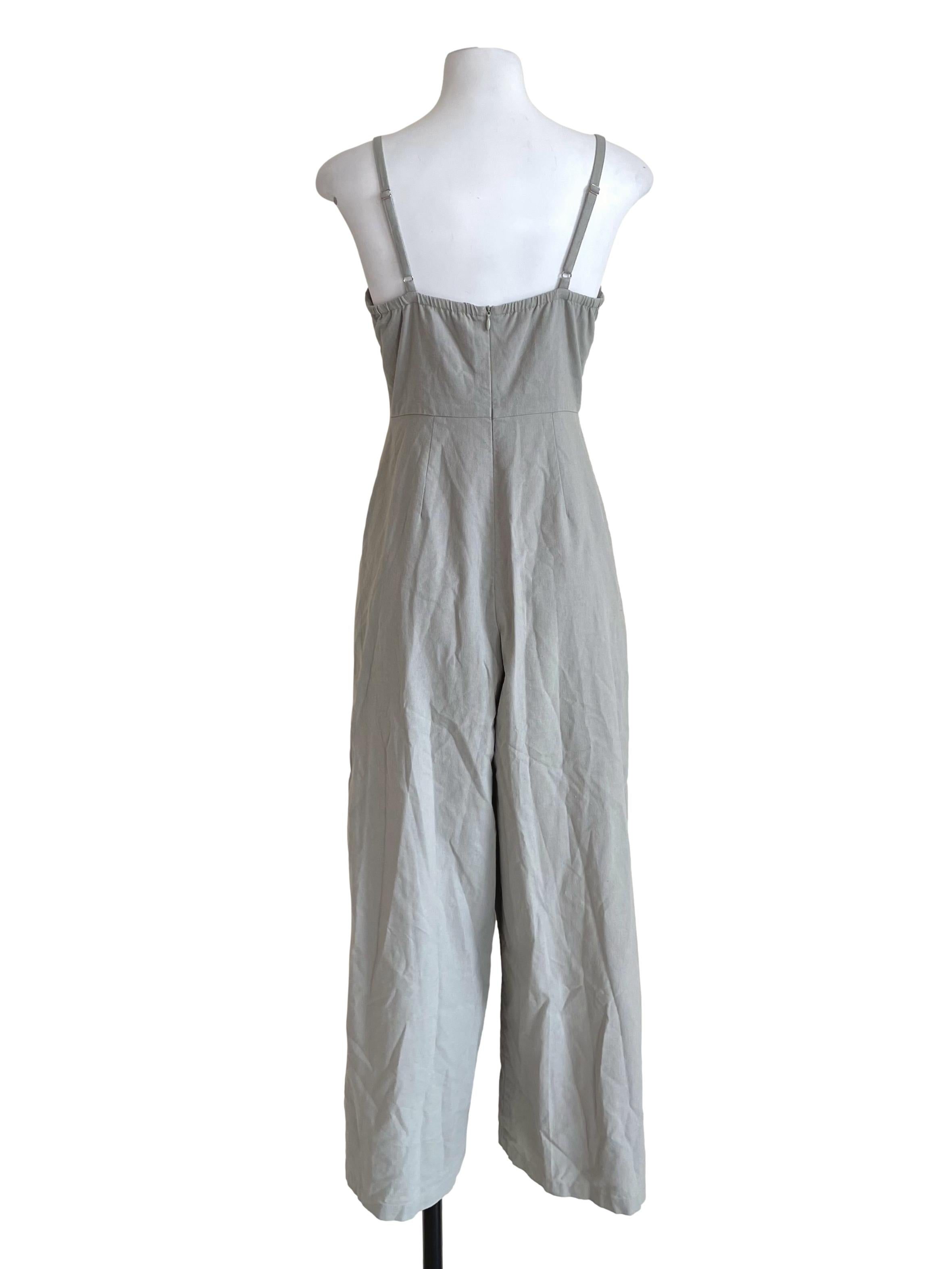 Grey High Waist Cami Jumpsuit TCL