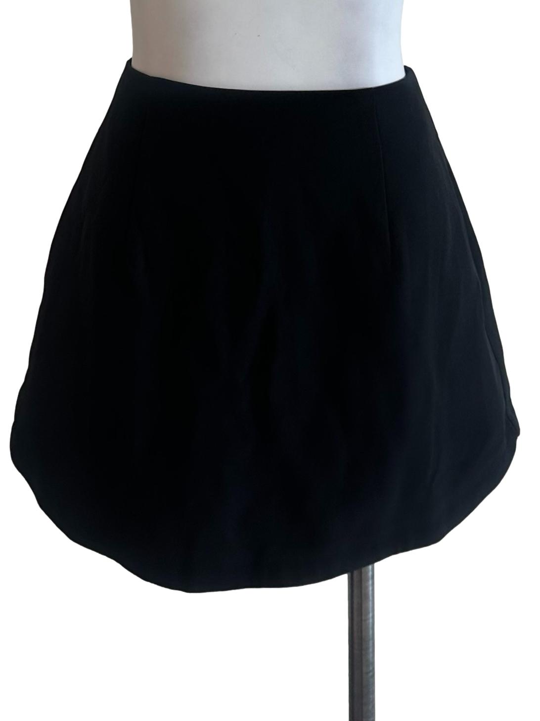 Onyx Black Casual Mini Skorts