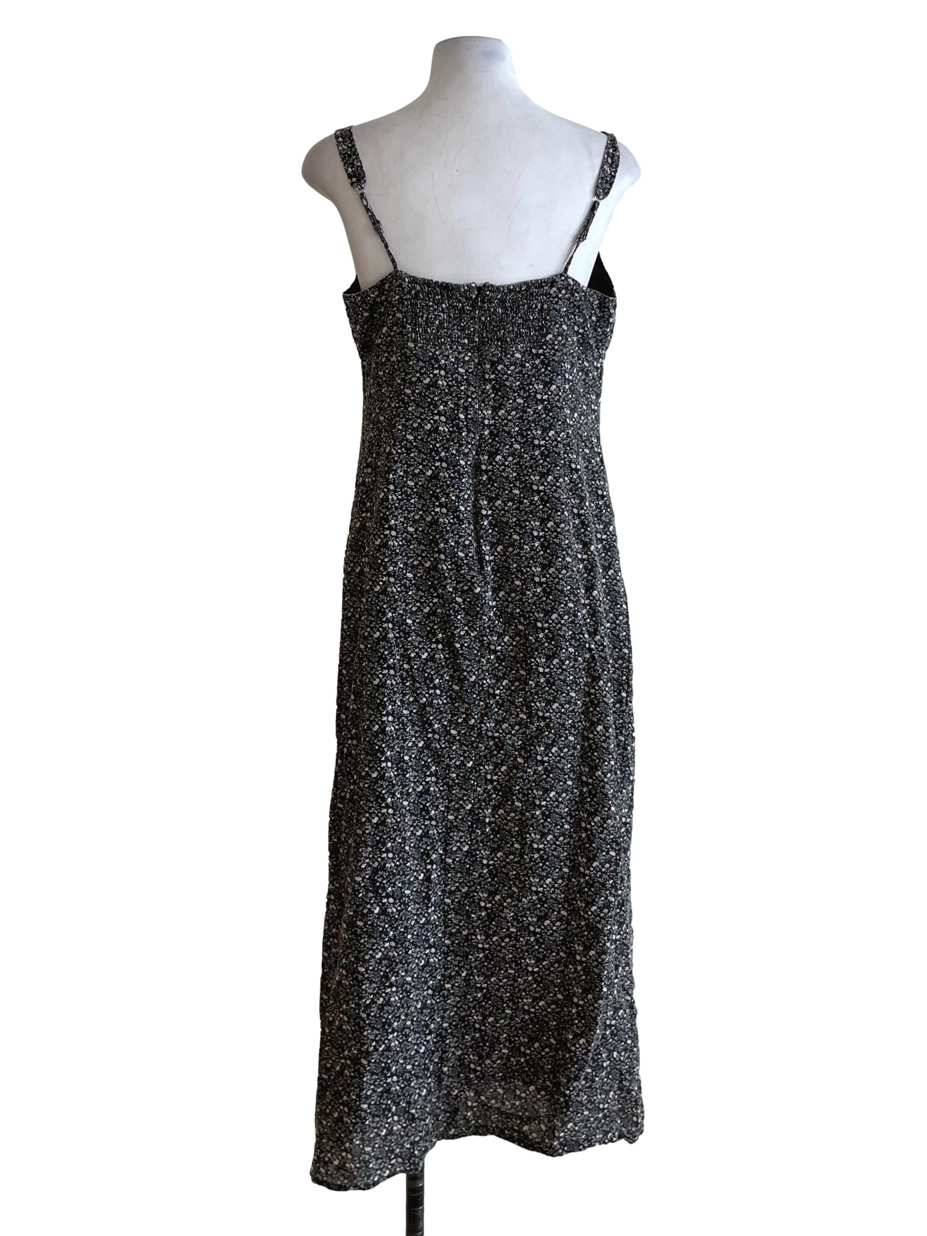 Black Floral Jumper Dress