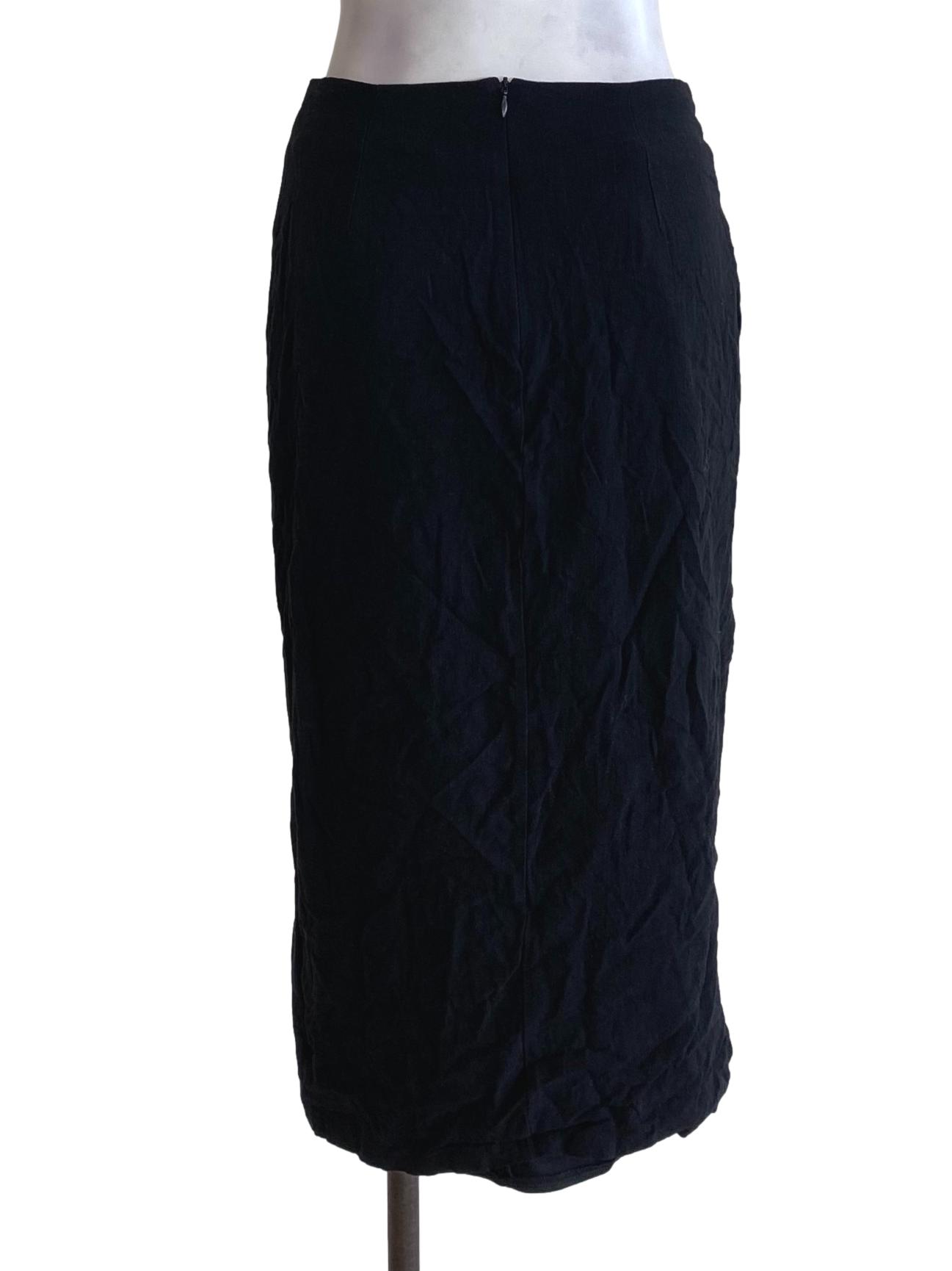 Black Cotton Skirt