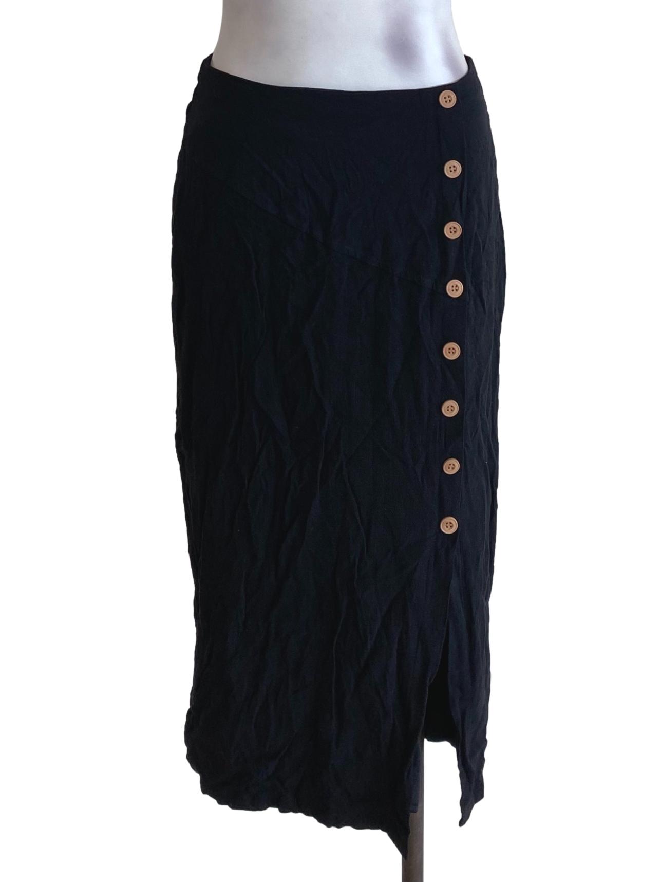 Black Cotton Skirt