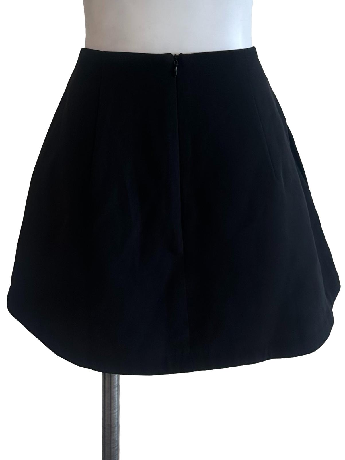 Onyx Black Casual Mini Skorts