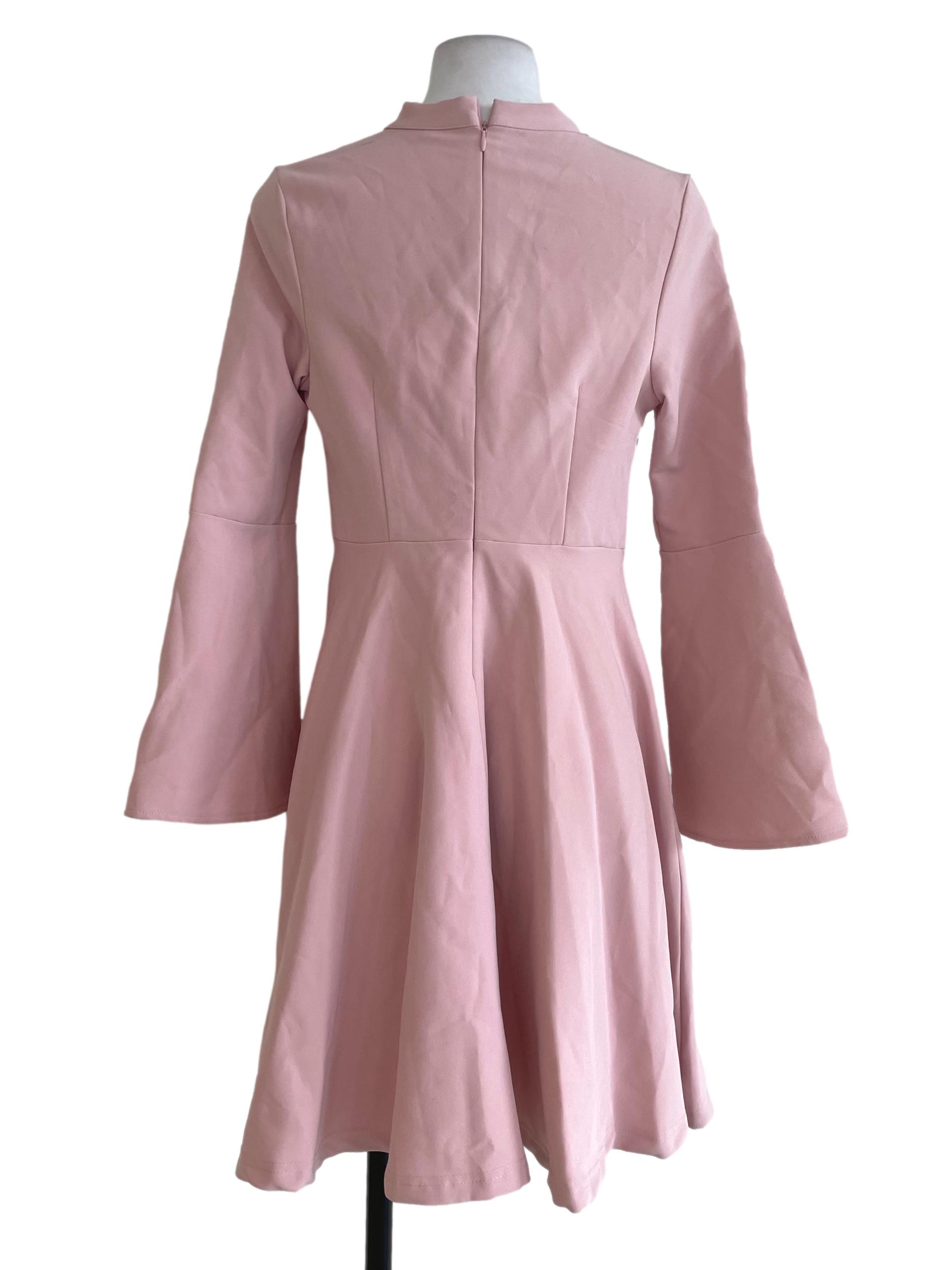 Light Pink Long Sleeves Dress