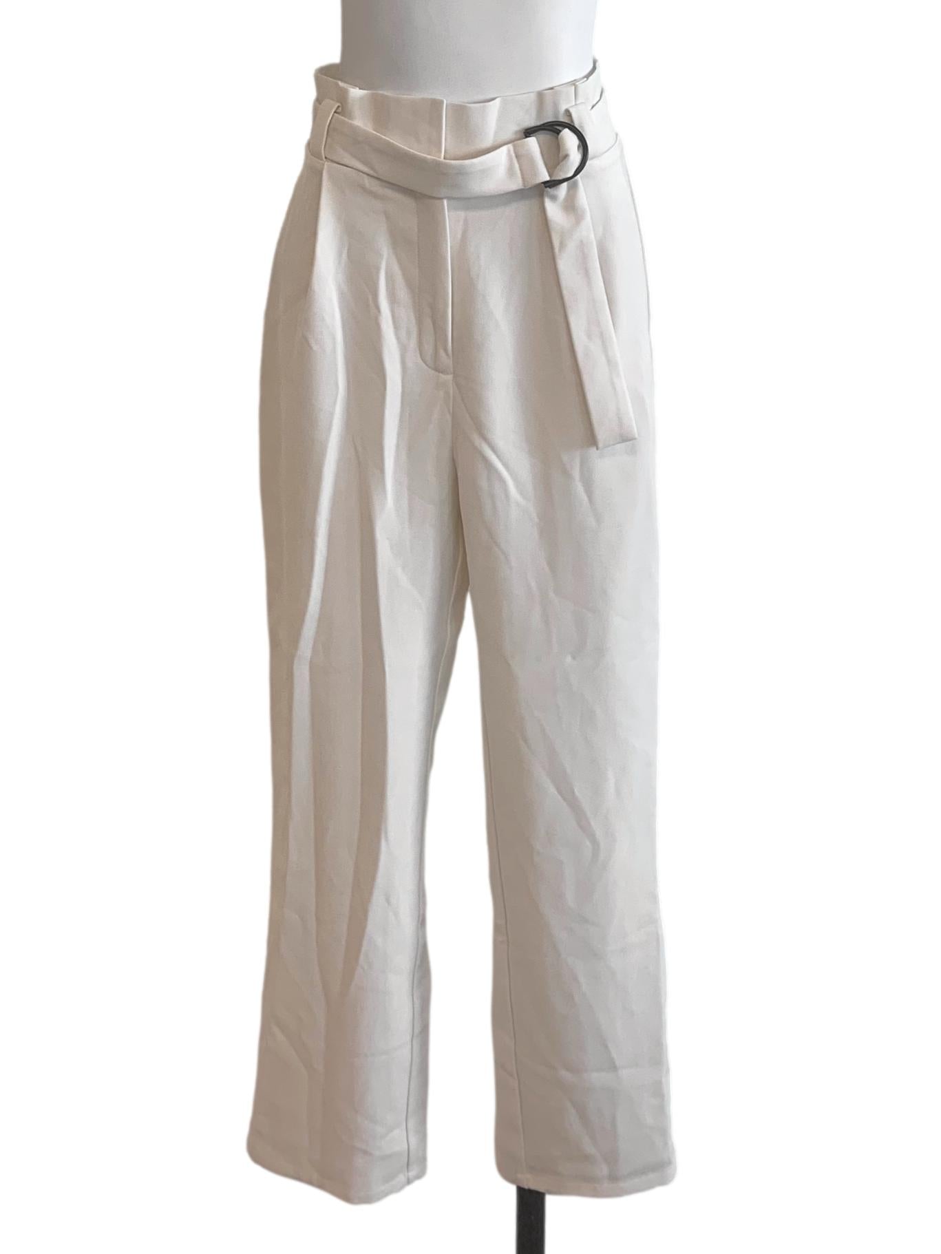 White Straight Cut Pants LB
