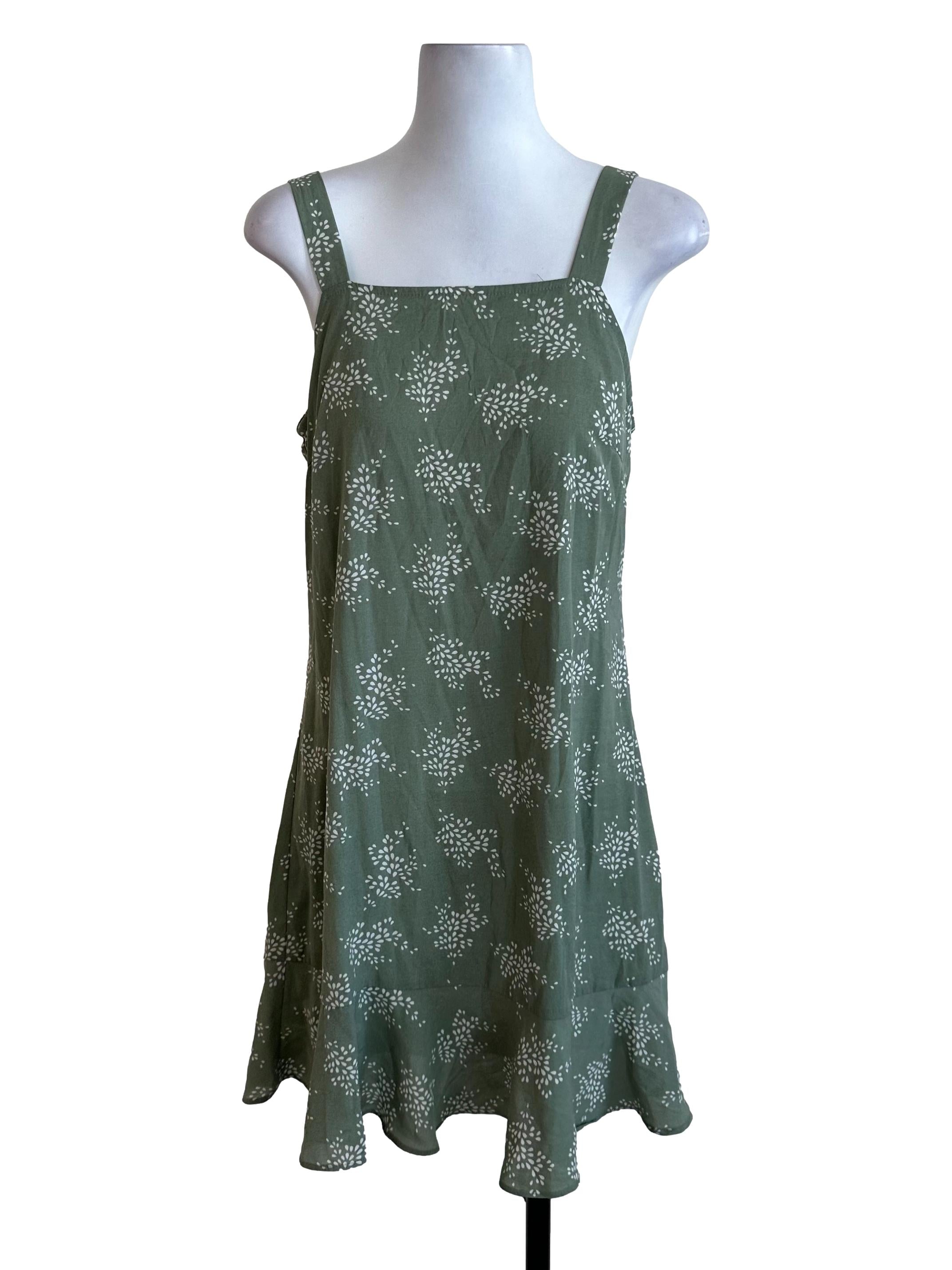 Dusty Green Pattern Dress