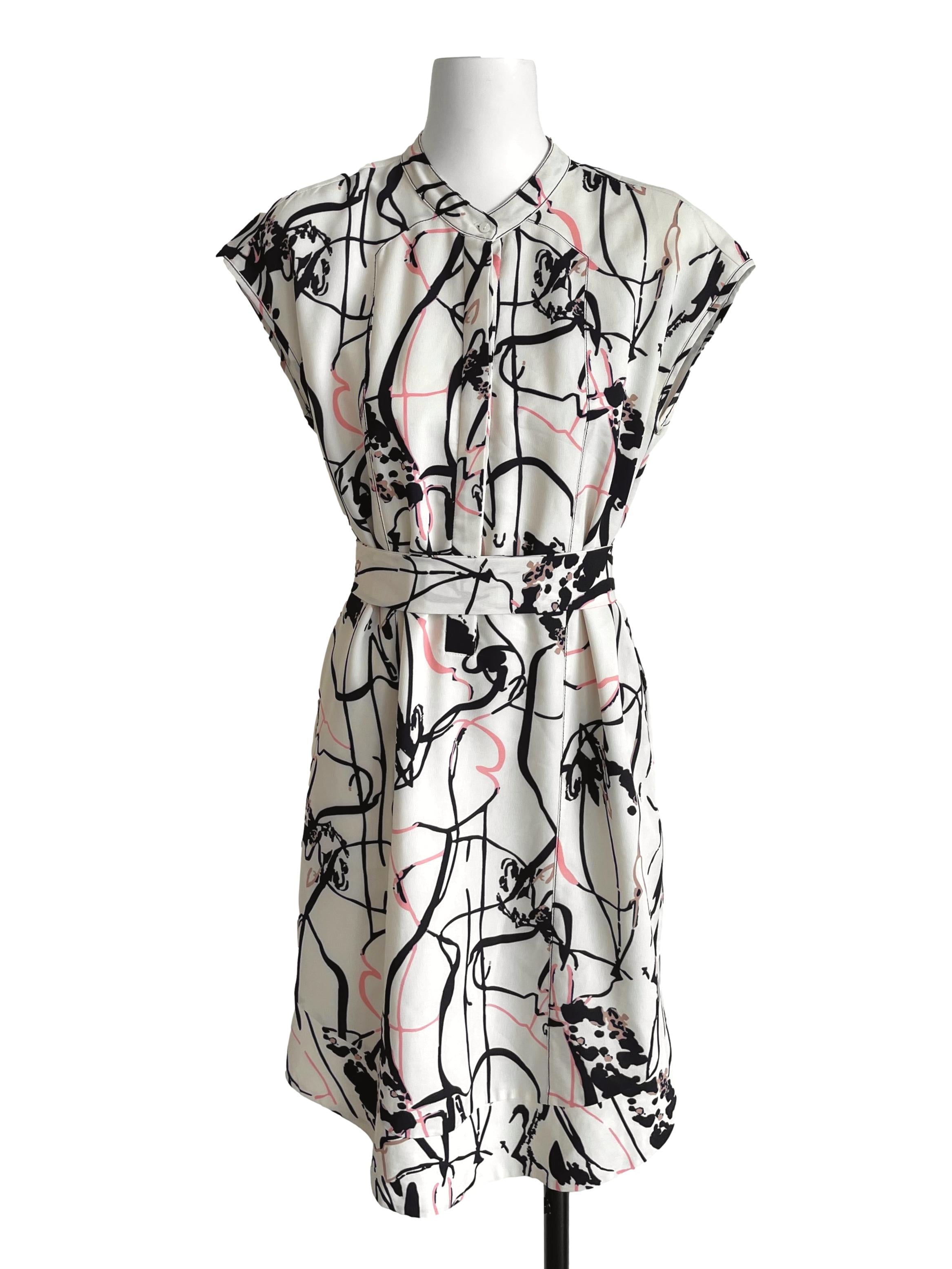 Parchment Painting Drop Shoulder Dress
