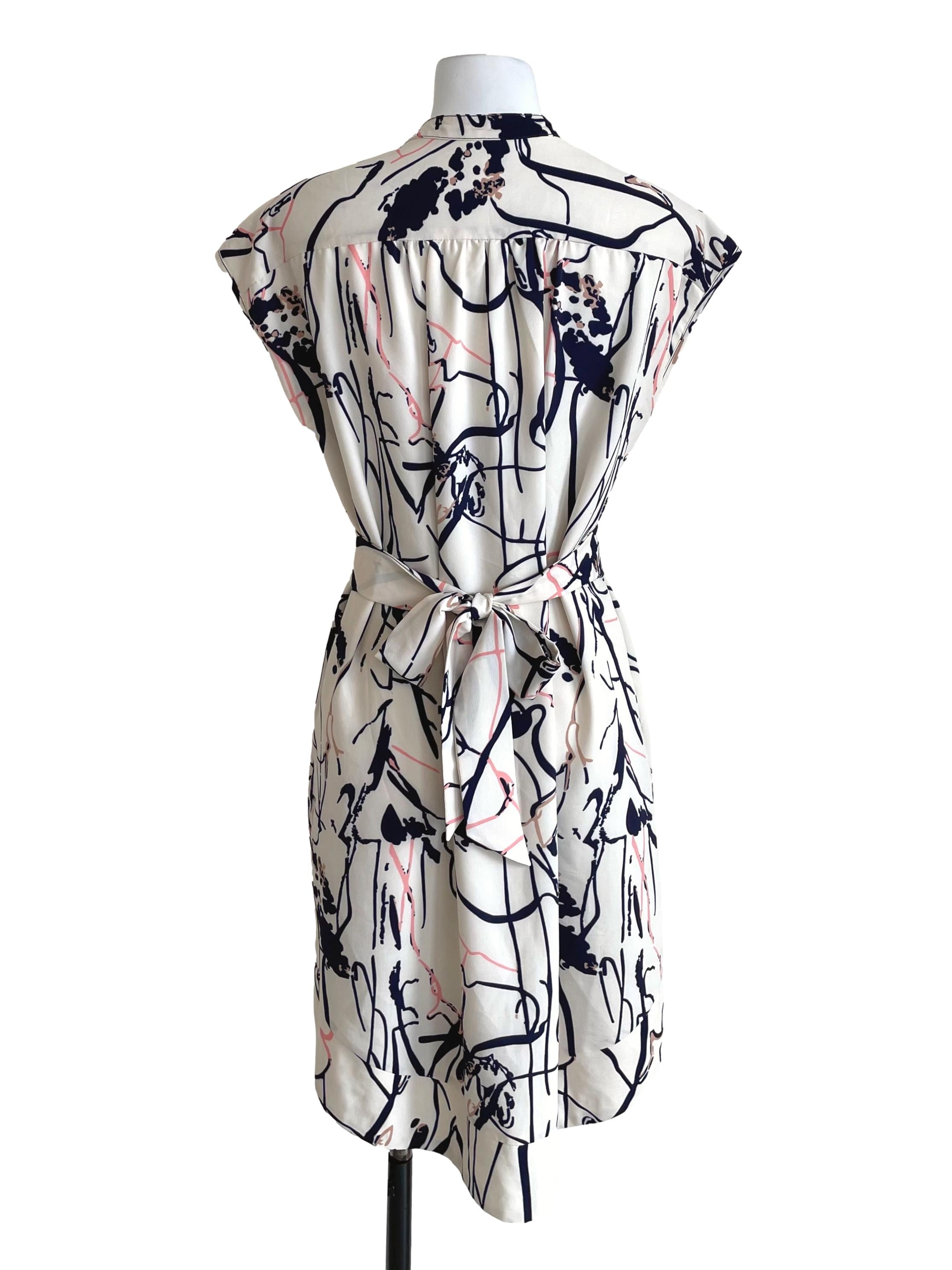 Parchment Painting Drop Shoulder Dress
