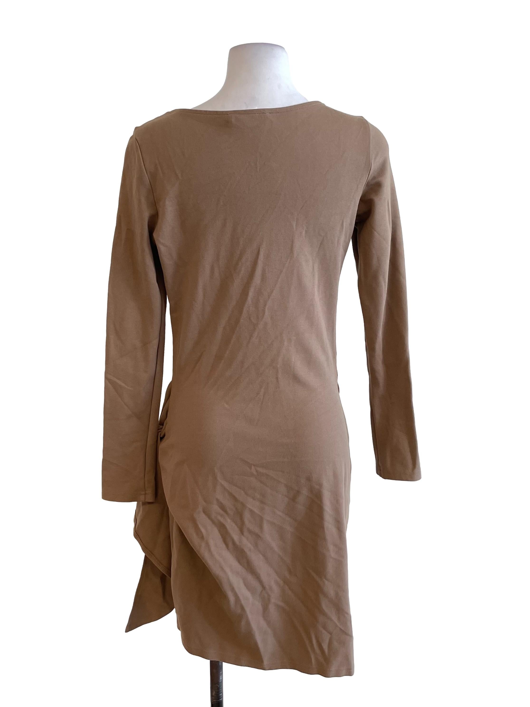 Peanut Draped Dress