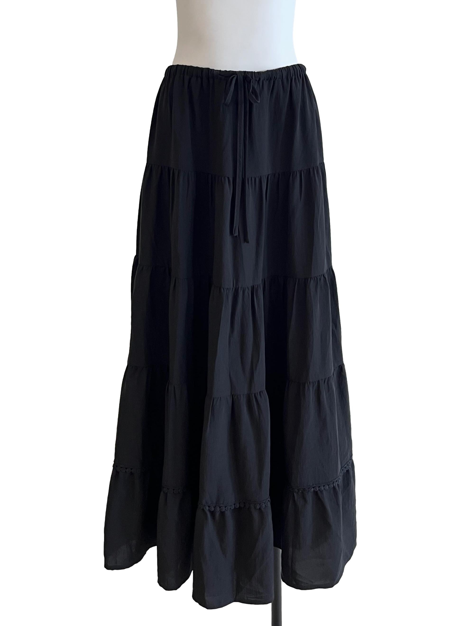 Pitch Black Maxi Skirt