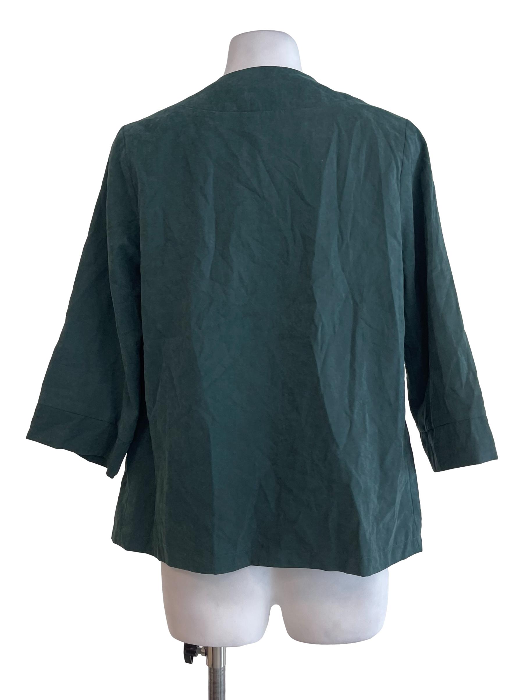 Dark Turqoise Velvet Cardigan