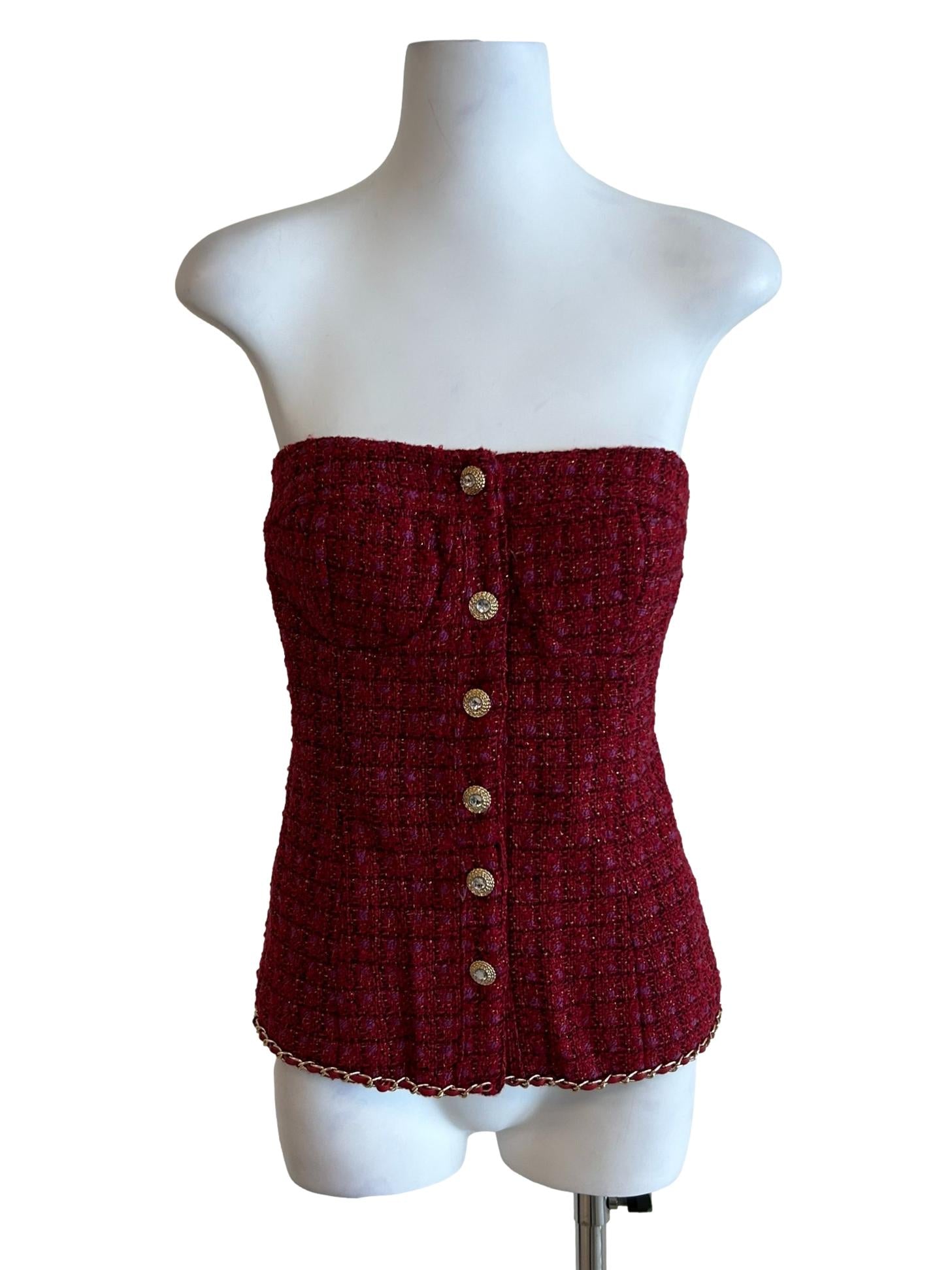 Rich Red And Purple Sleeveless Top