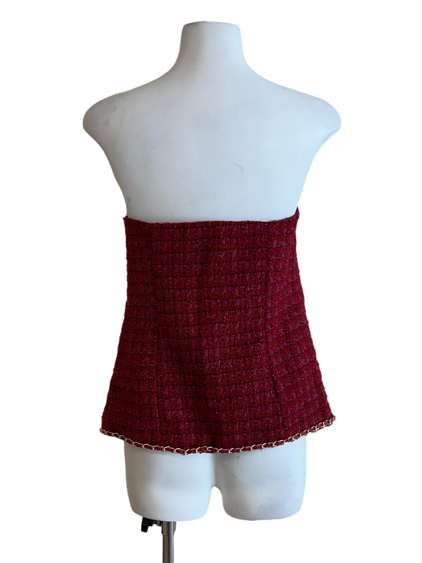 Rich Red And Purple Sleeveless Top