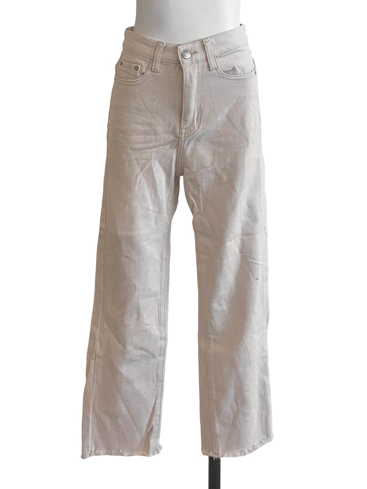 White Straight Cut Jeans TWL