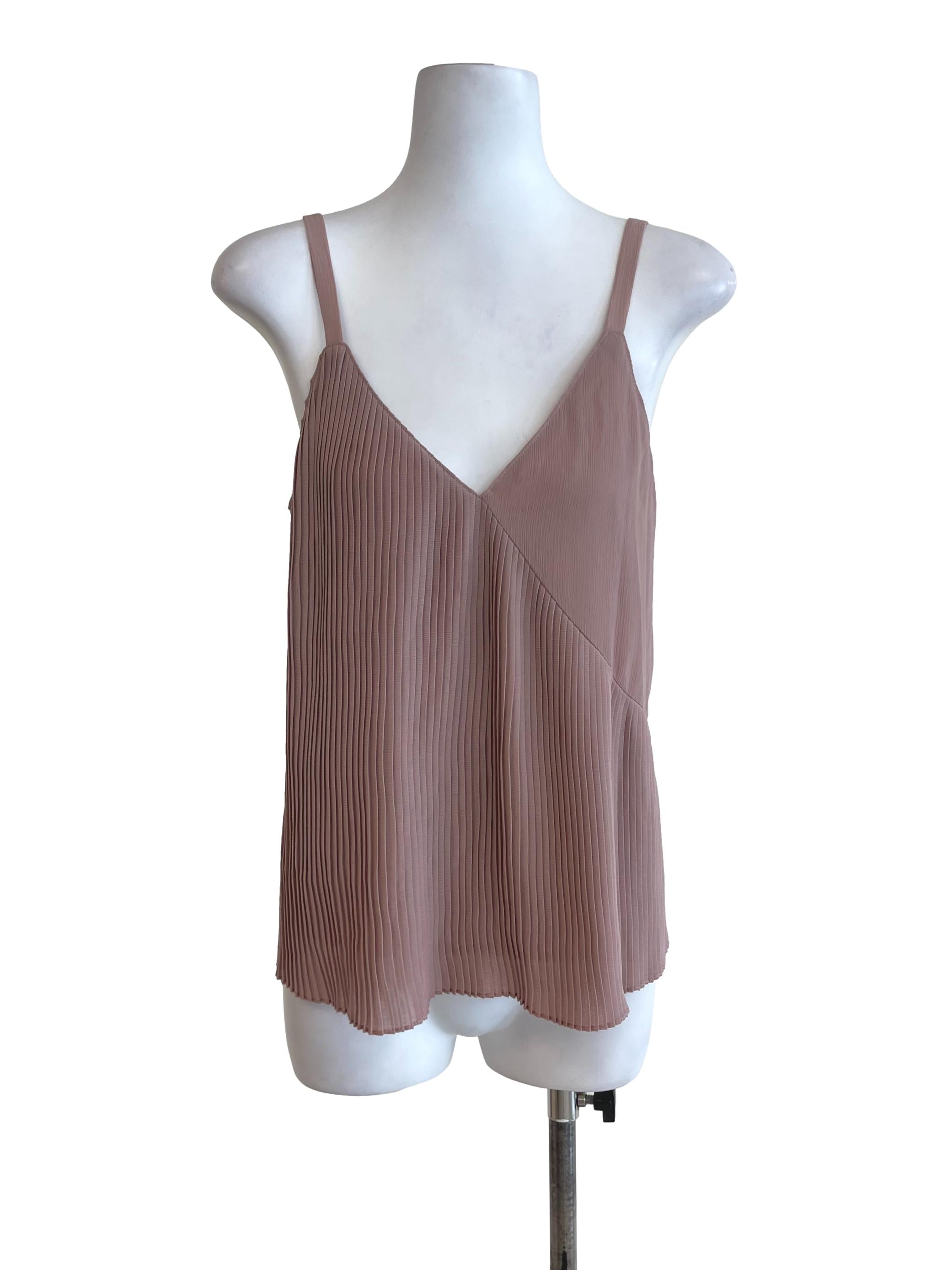 Dusty Pink Pleated Top