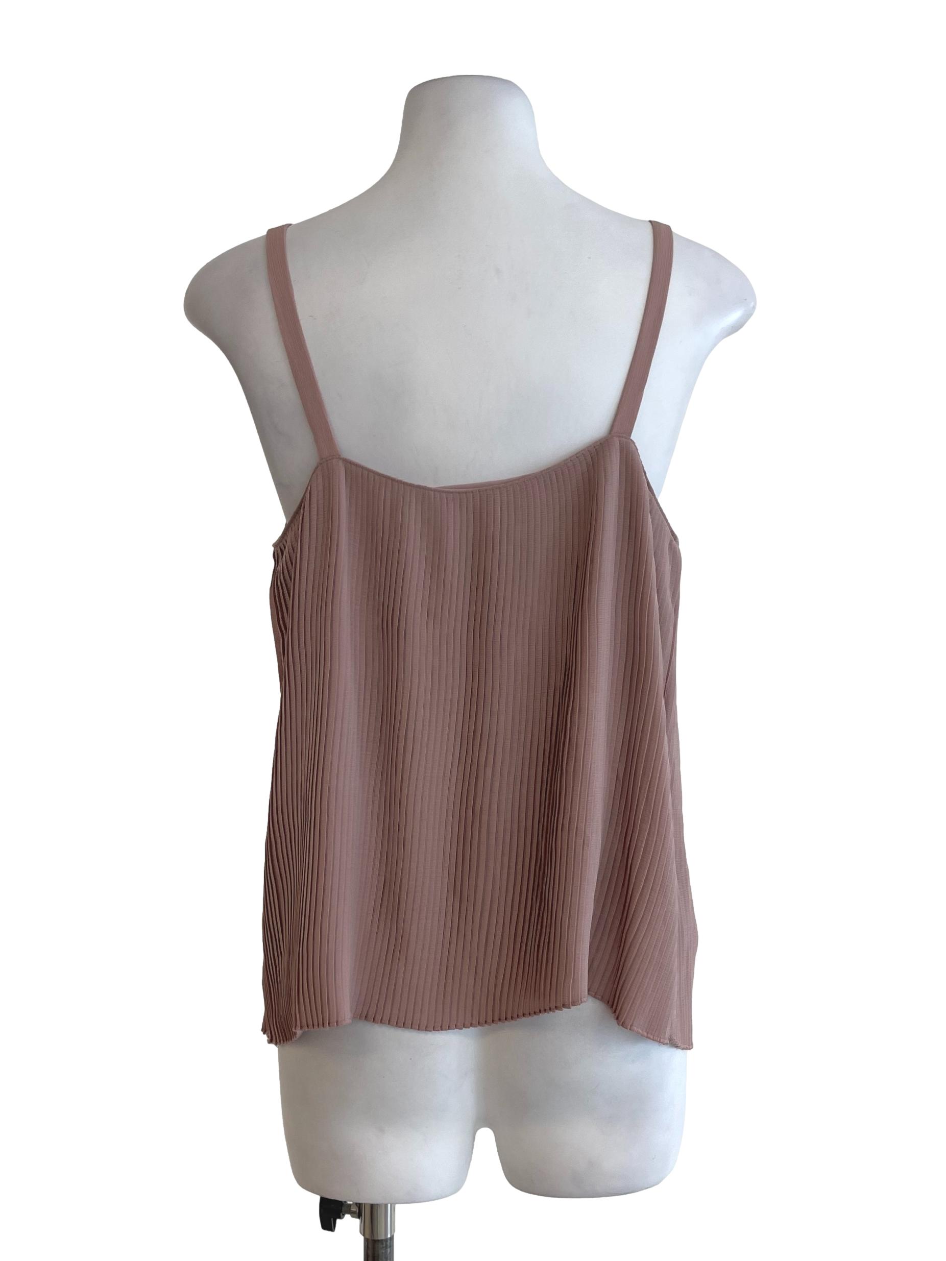 Dusty Pink Pleated Top