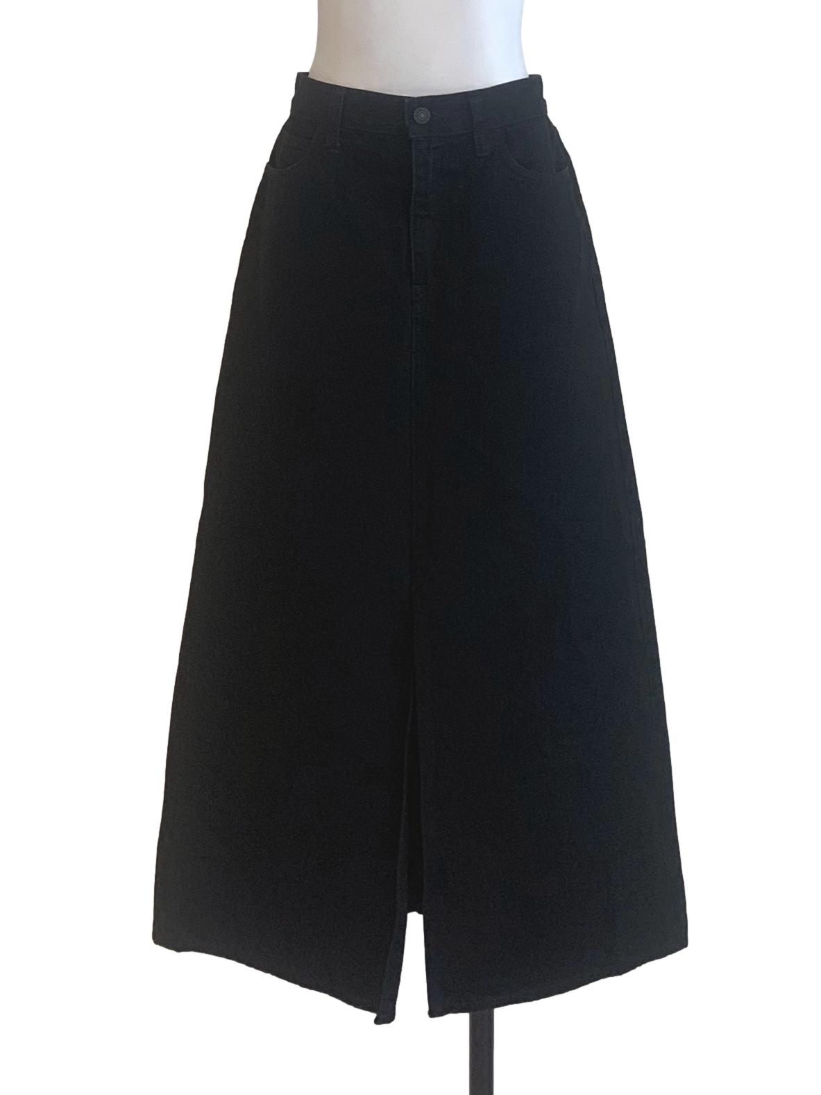 Black Denim Skirt