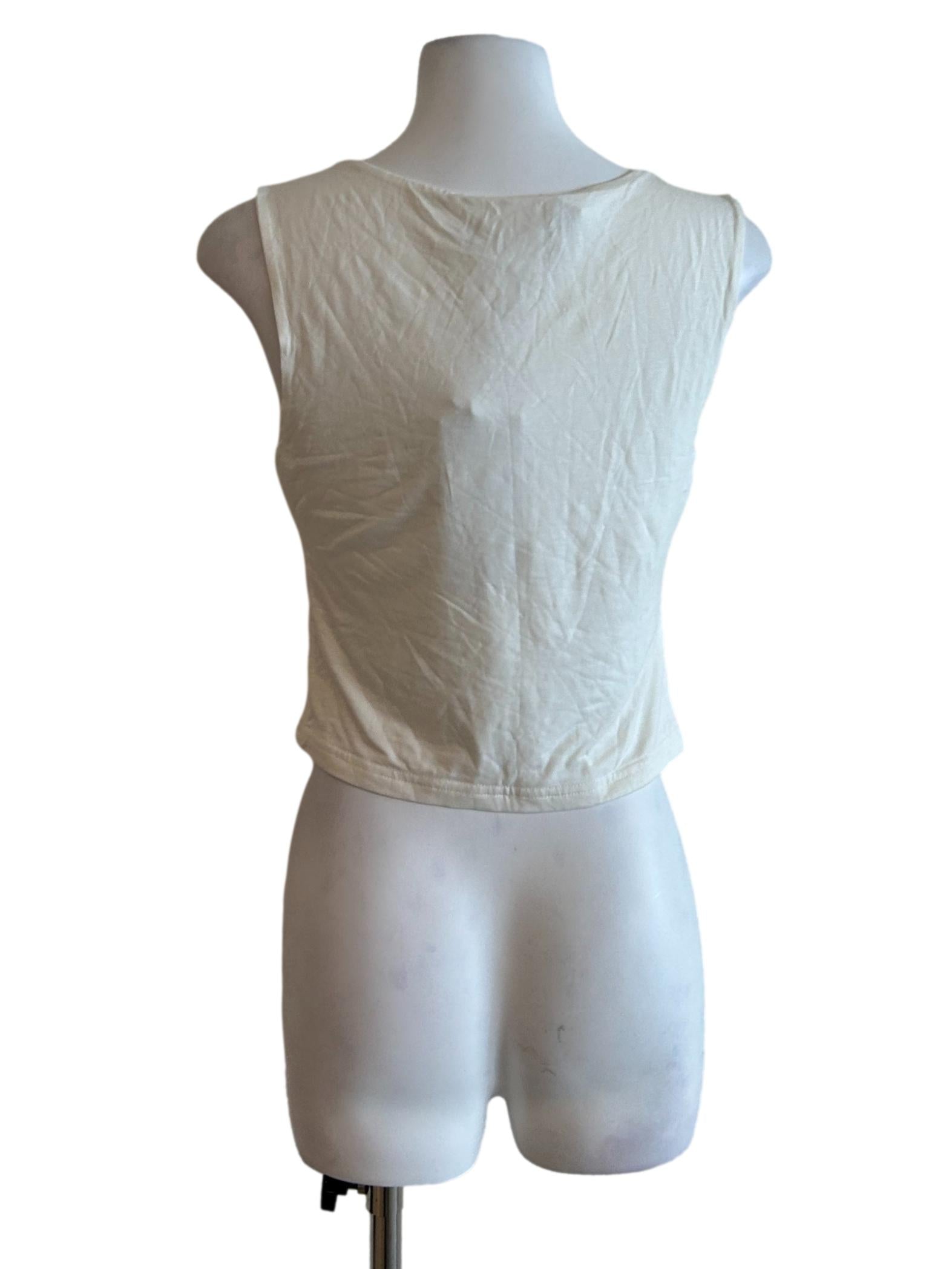 Alabaster White Square Neckline Top