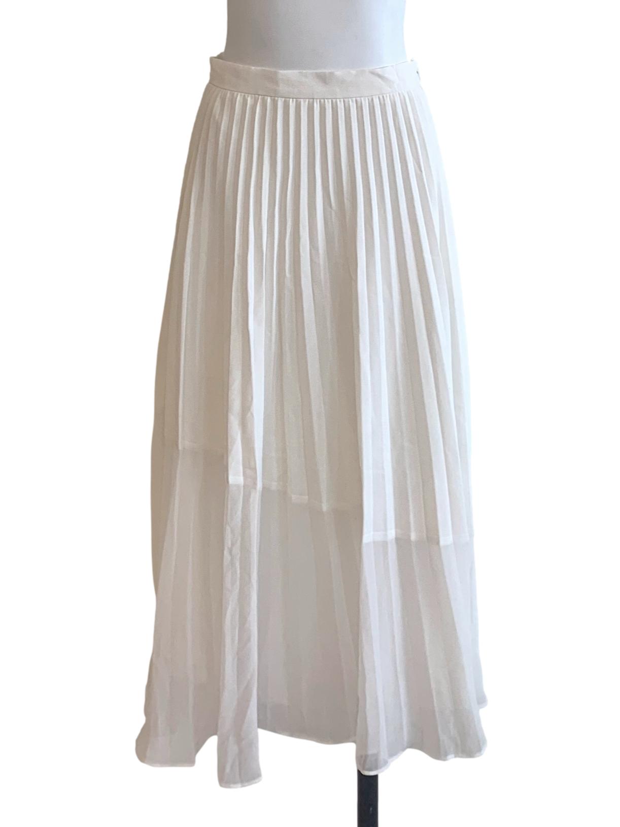 White Pleated Skirt