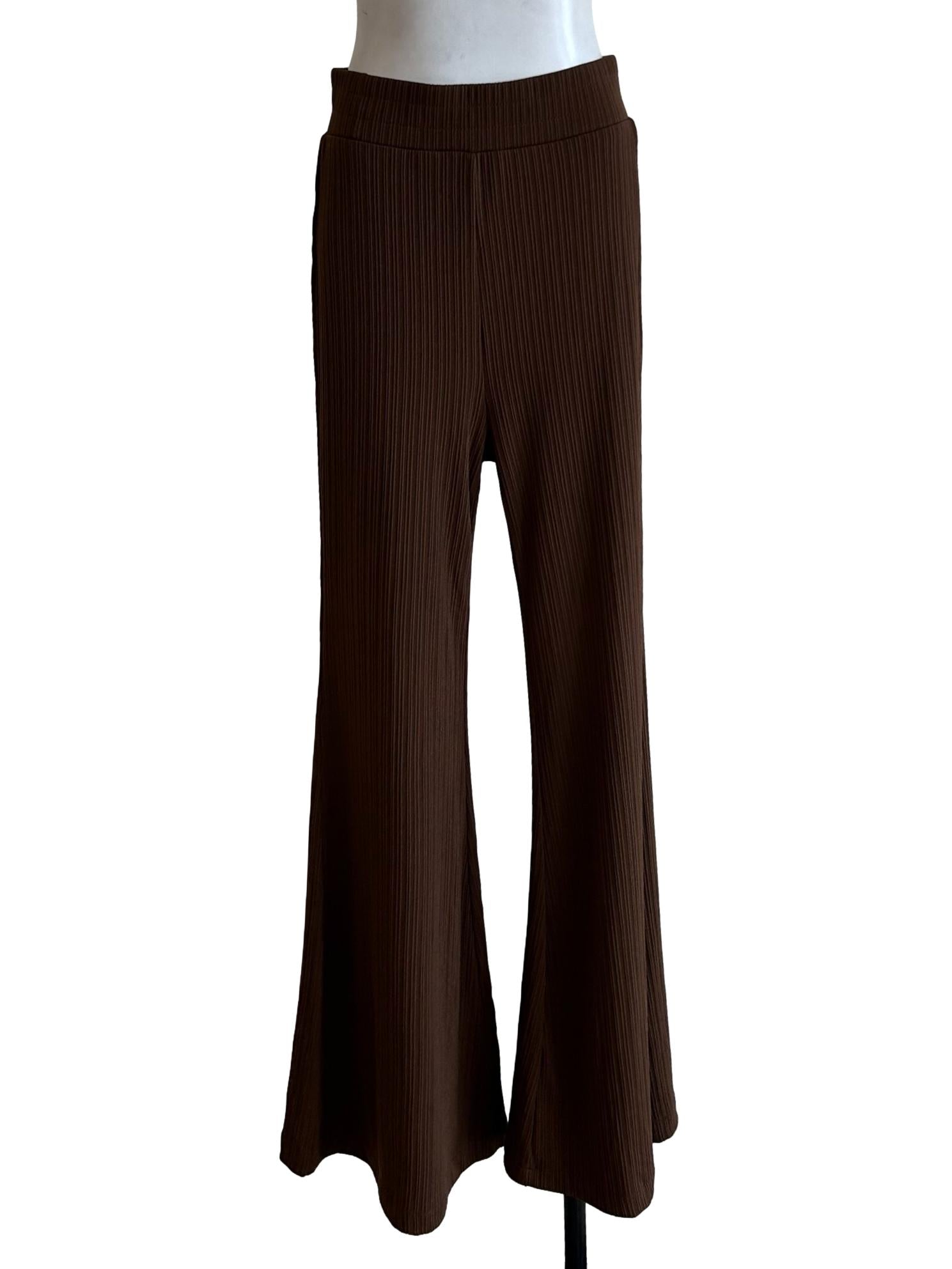 Cinnamon Brown Plisse Pant