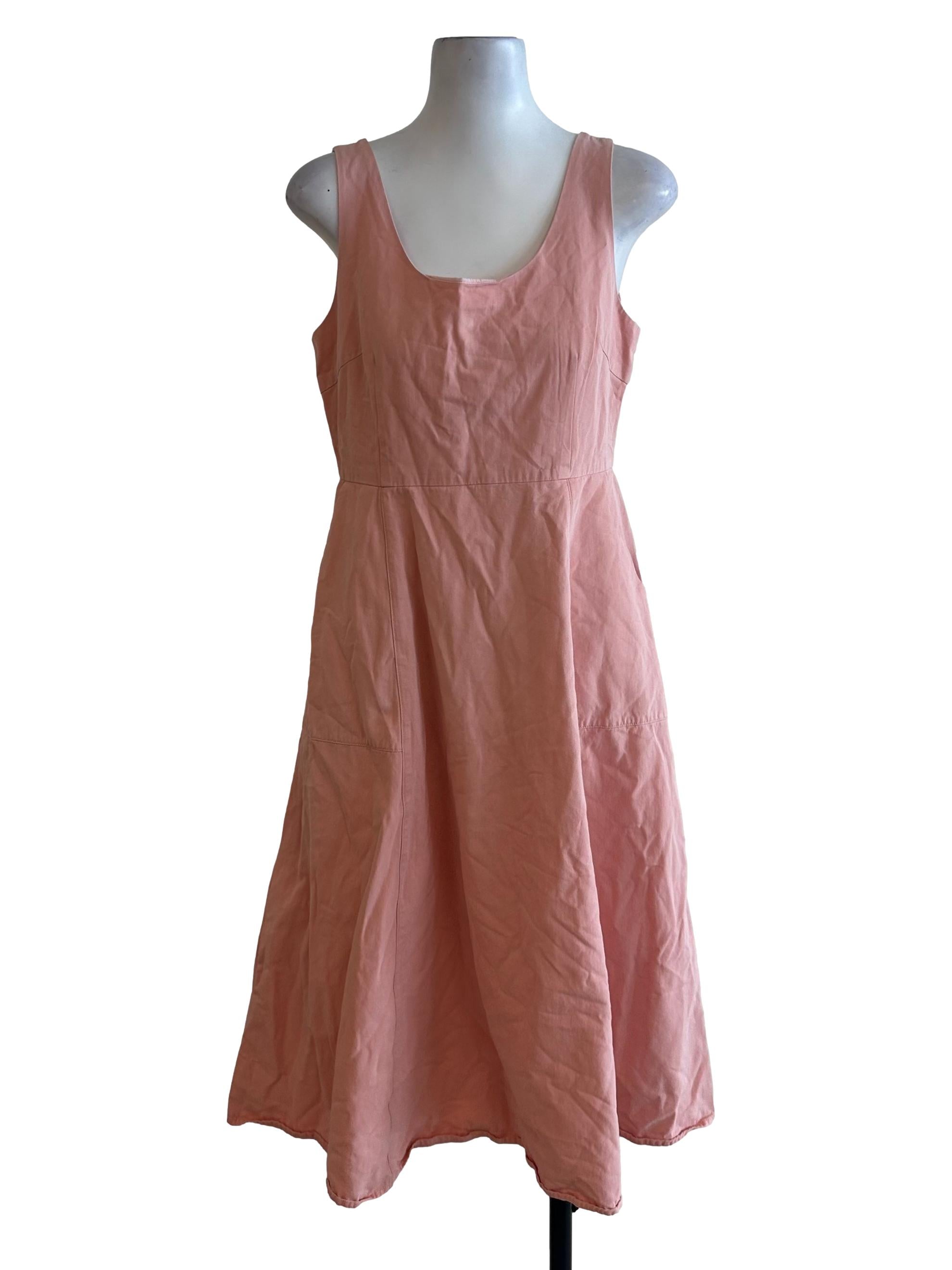 Candy Pink Scoop A Line Dress OSN