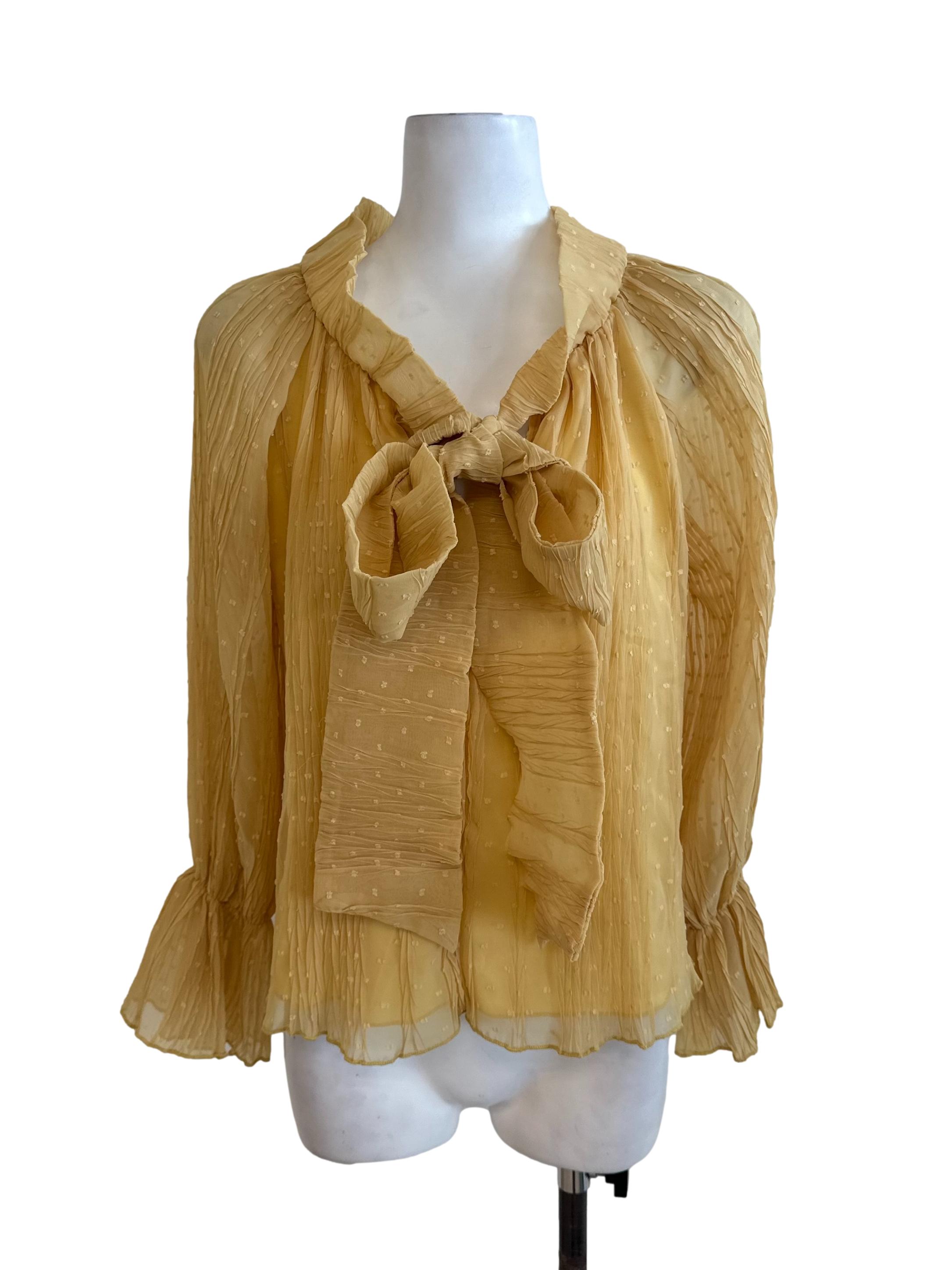 Mustard Yellow Textured Strap Top