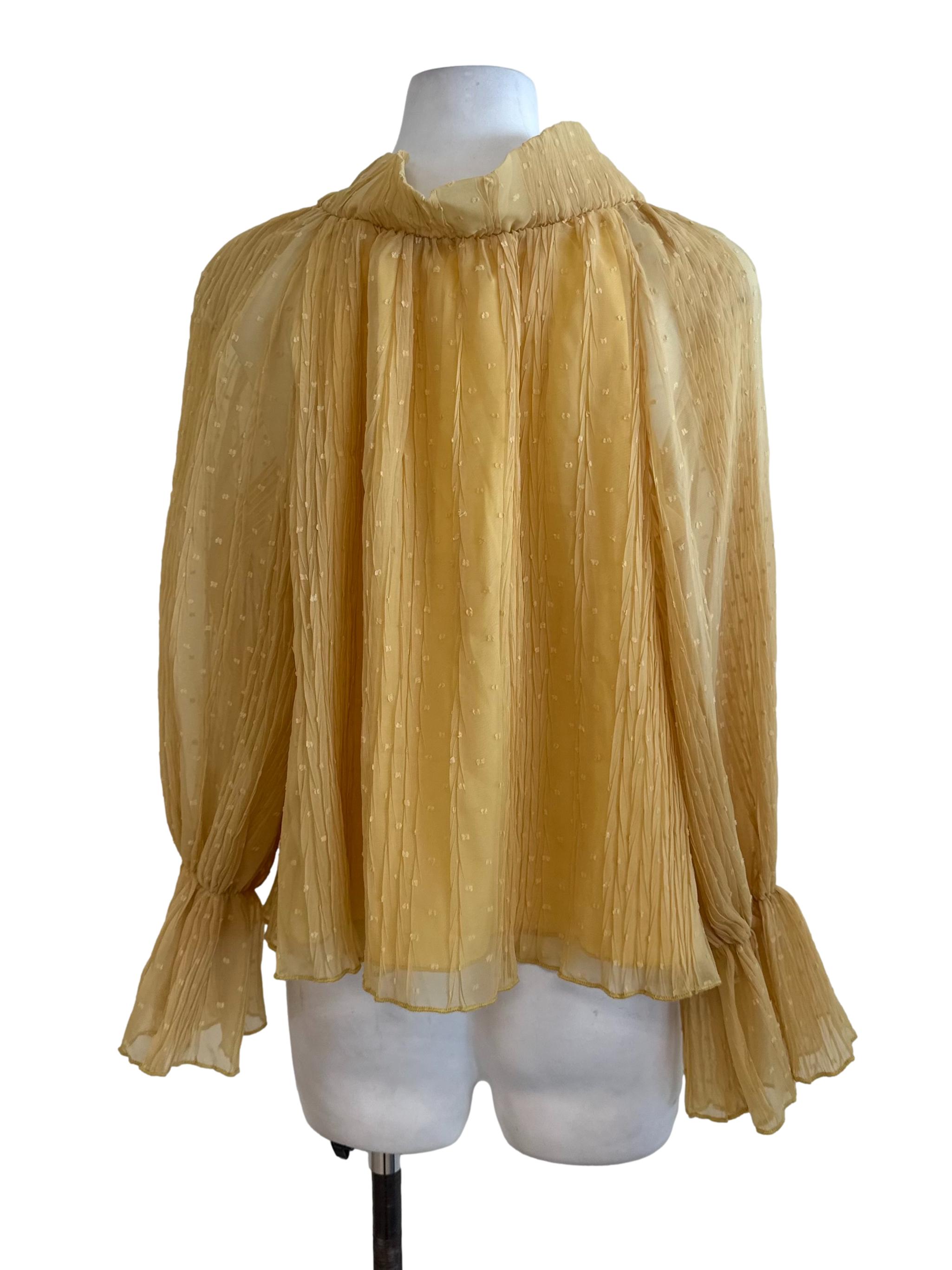 Mustard Yellow Textured Strap Top