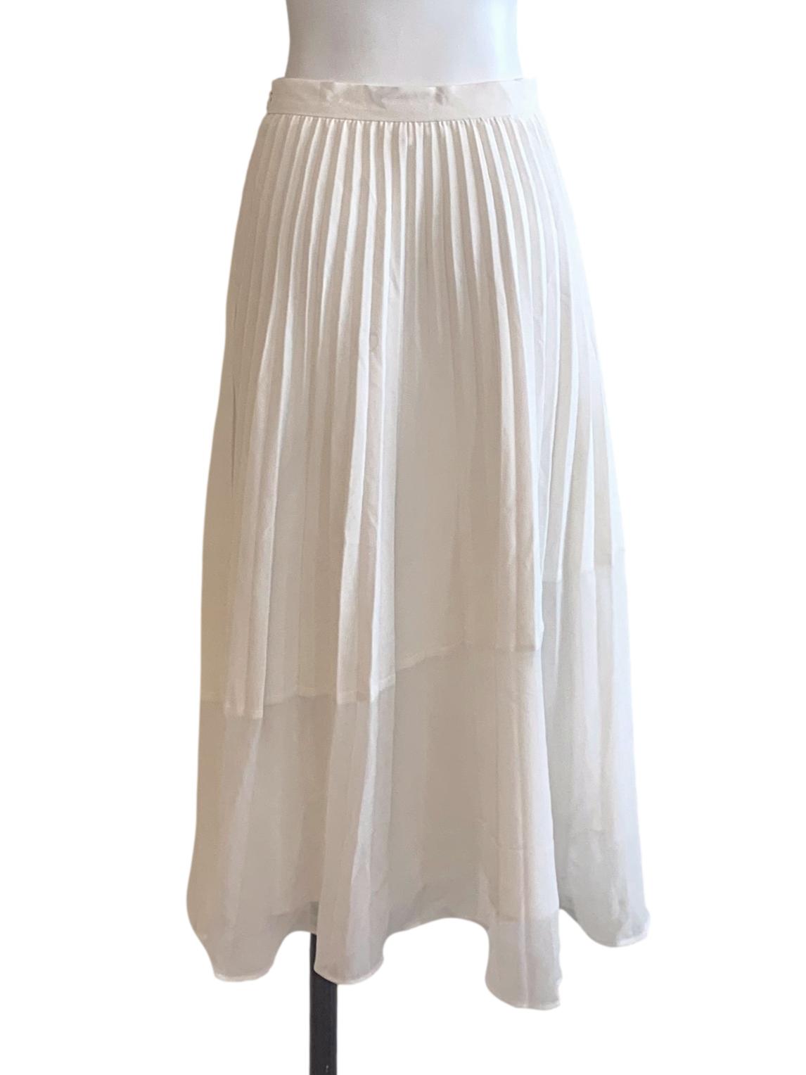 White Pleated Skirt